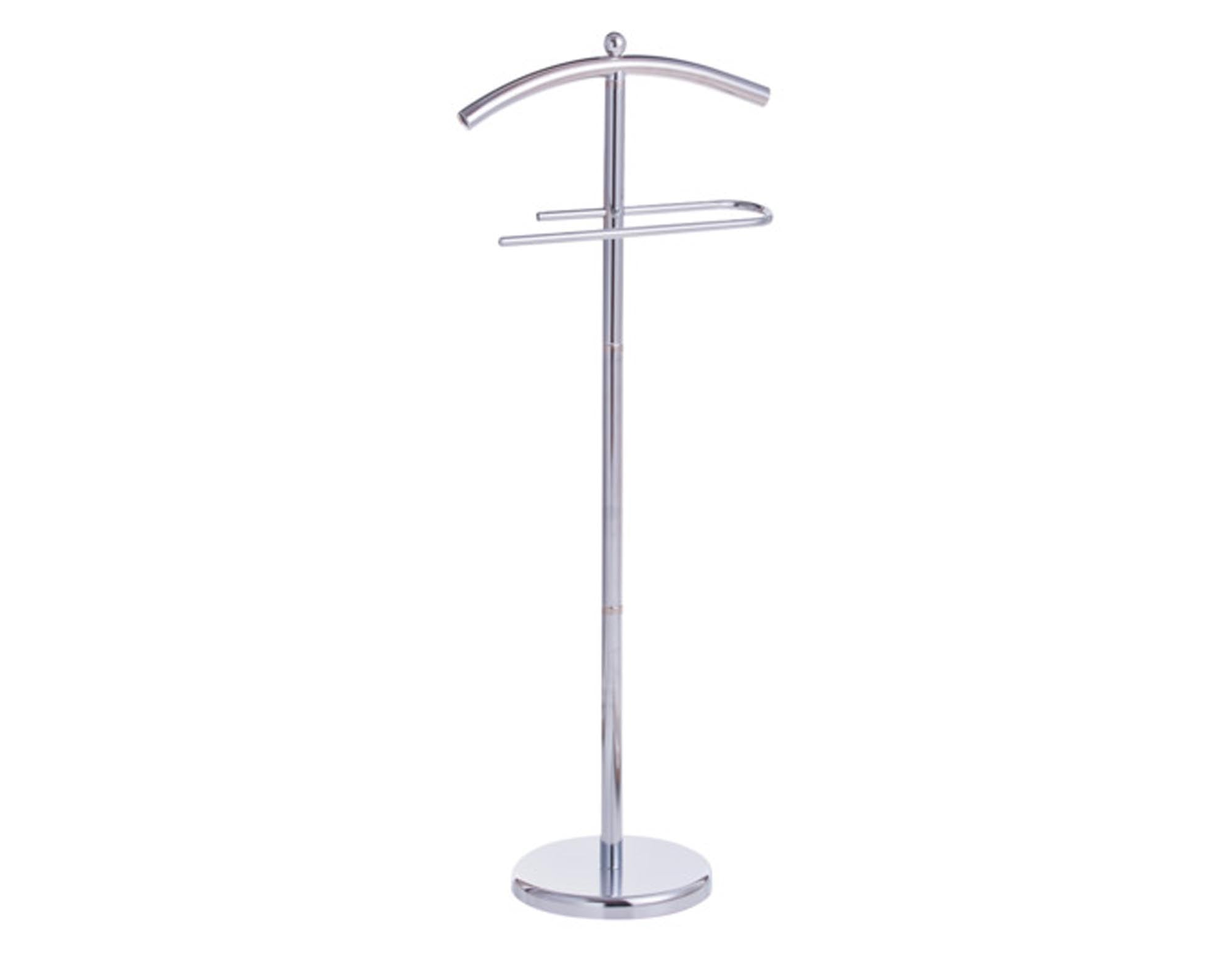 Entdecken Sie den ZELLER Herrendiener Metall verchromt (43x25.5x109 cm) – stilvoll, pflegeleicht und ideal für Anzüge, Hemden und Accessoires.