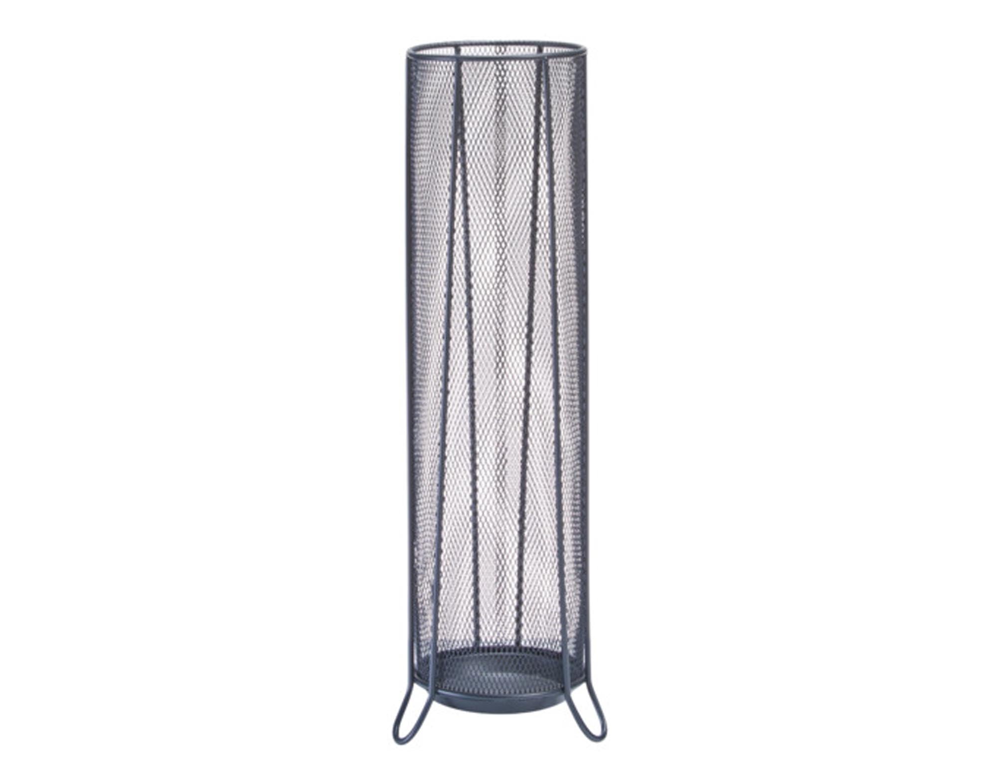 Eleganter Schirmständer aus robustem Metall, 14x53 cm, mit Mesh-Design für optimale Belüftung und stilvolle Ordnung.