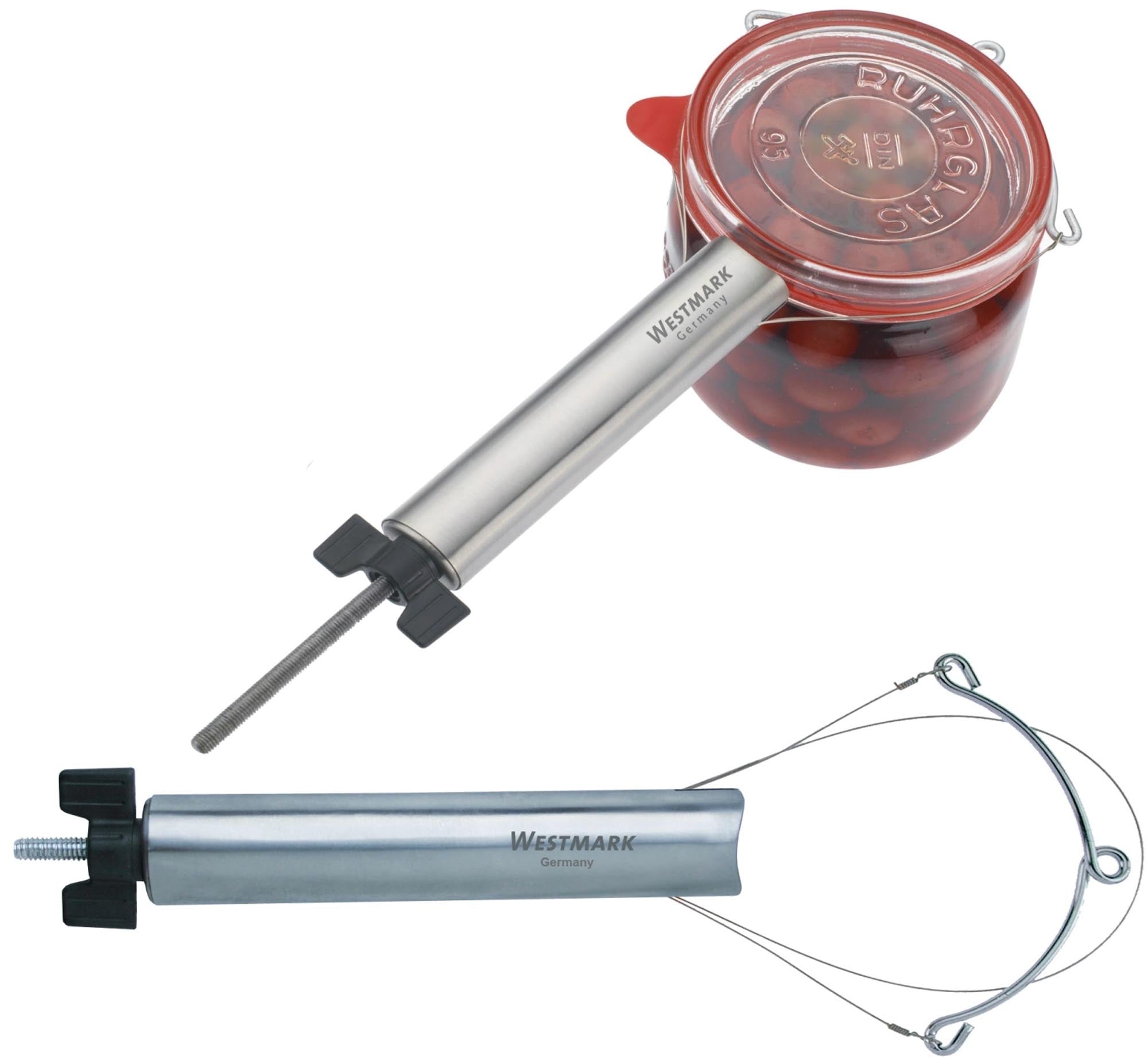 Der Westmark Universal Konservenglasöffner (17,5x4x2cm) aus Edelstahl erleichtert das Öffnen von Konservengläsern mühelos. Ergonomisch, langlebig und ideal für Selbstgemachtes.