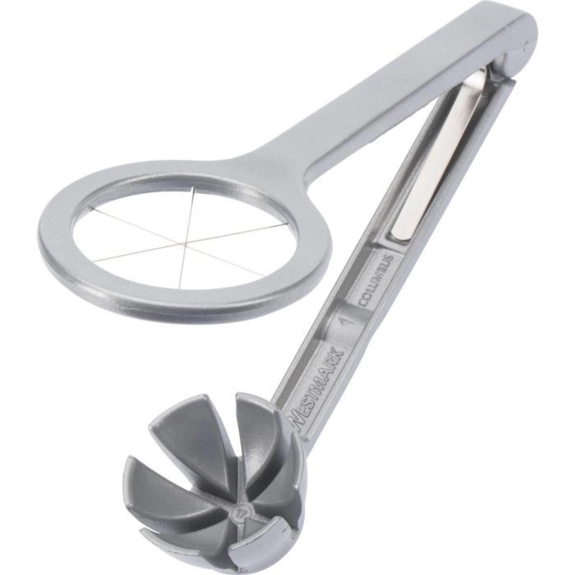 Entdecken Sie den Retro Eierstückler Columbus von Westmark! Kompakt, aus hochwertigem Aluminium und Edelstahl, ideal zum Zerkleinern von hartgekochten Eiern für Salate und Sandwiches.