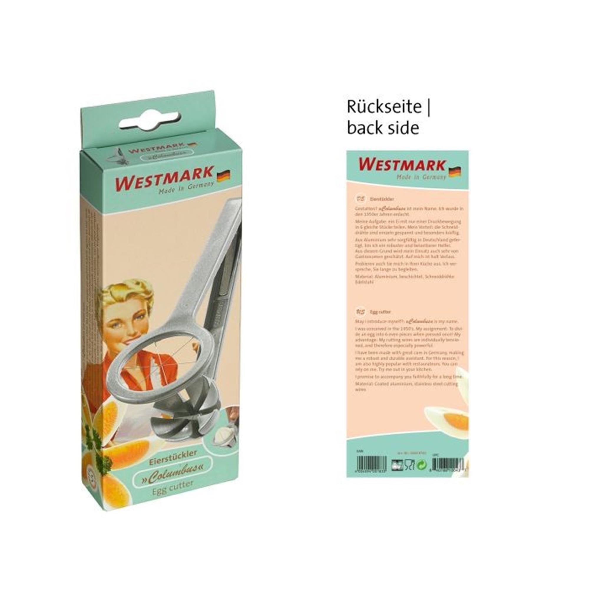 Retro Eierstückler Columbus von Westmark, 18x6.5x3cm, ideal zum präzisen Schneiden von Eiern, robust und praktisch für die Küche.