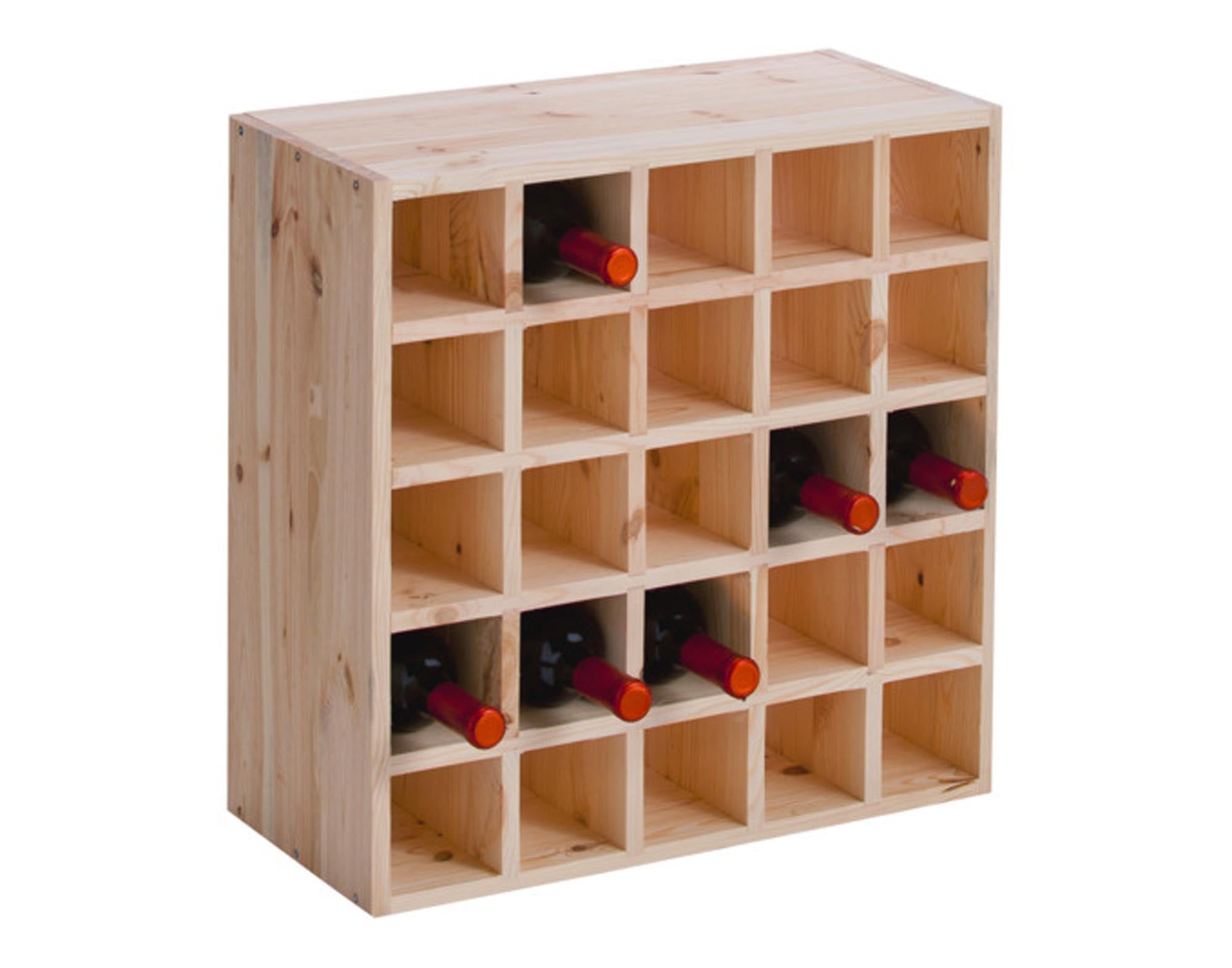 Entdecken Sie das ZELLER Weinregal für 25 Flaschen aus hochwertigem Holz (52x25x52 cm) – ideal für stilvolle Weinlagerung und Präsentation.