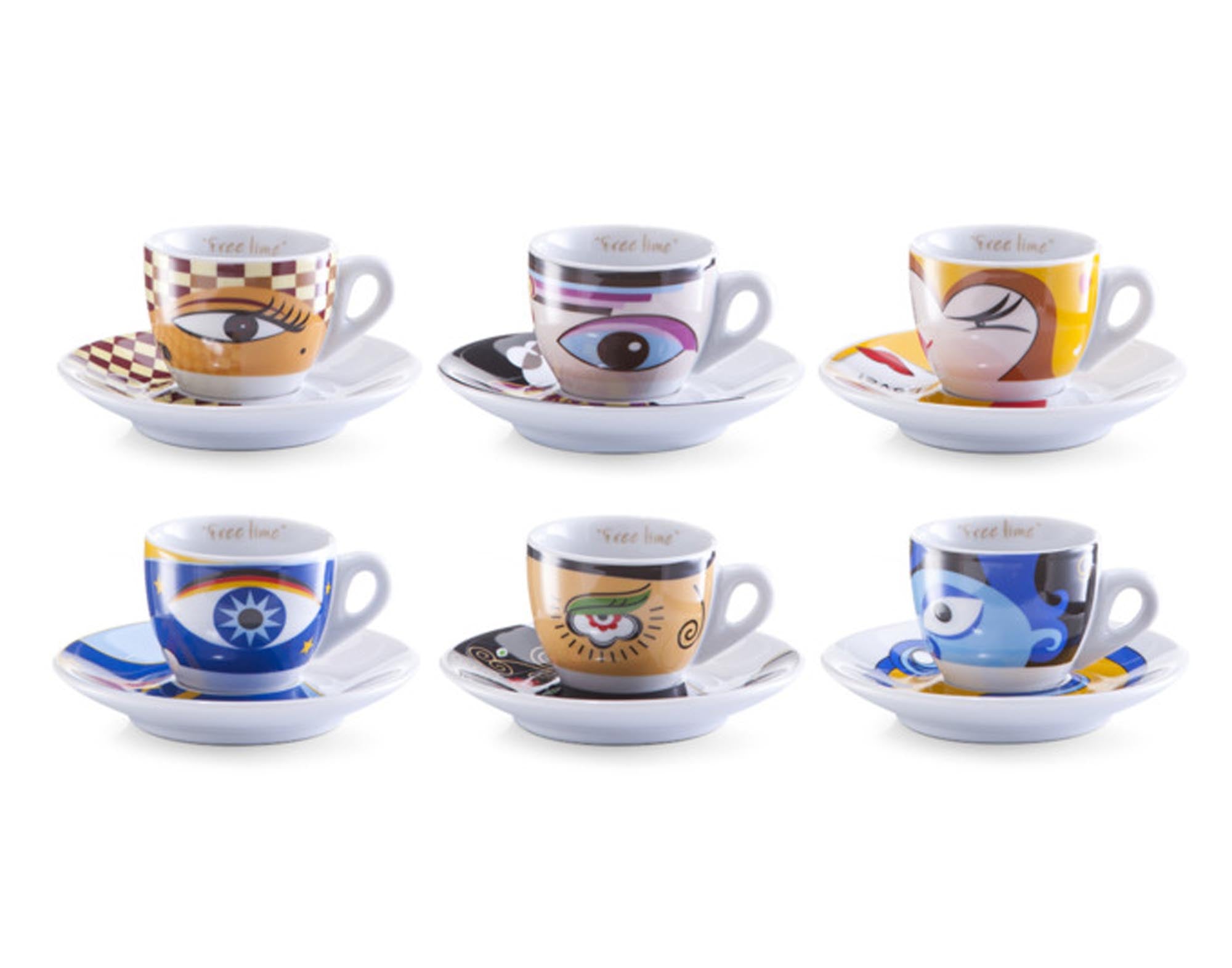 Entdecken Sie das ZELLER Espressotassen-Set Magic Eyes: 6 stilvolle Tassen aus hochwertigem Porzellan mit einzigartigem Design. Ideal für Kaffeeliebhaber!