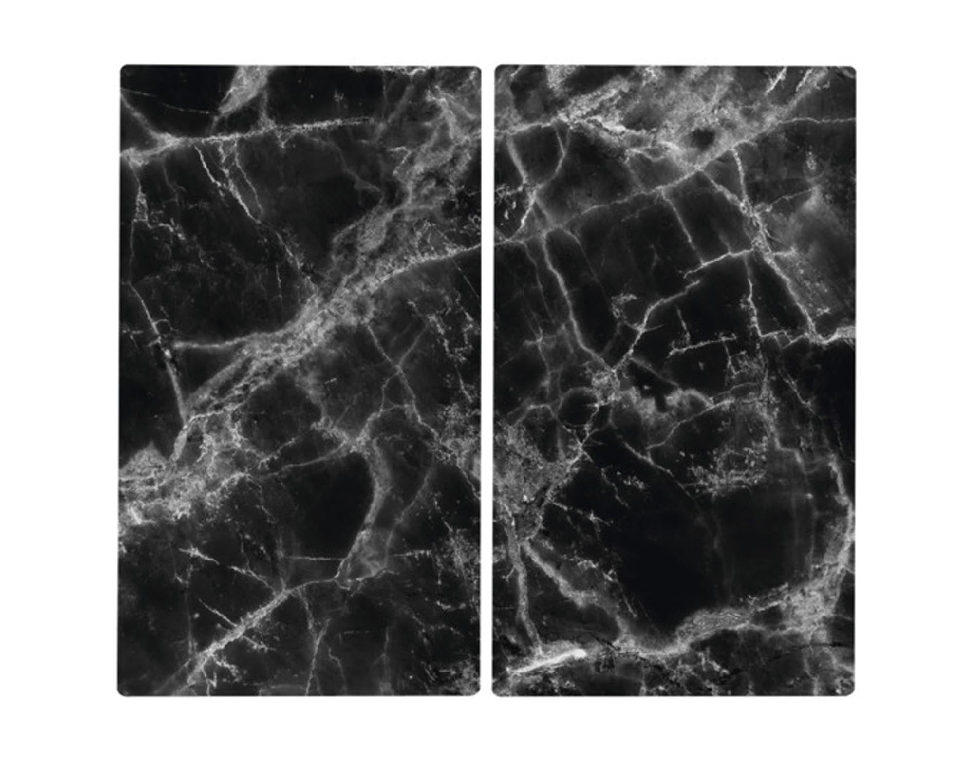 Elegante Herdabdeckplatte aus Glas im Marmor-Design von ZELLER PRESENT. Hitzebeständig, leicht zu reinigen, vielseitig einsetzbar. Ideal für Ihre Küche!