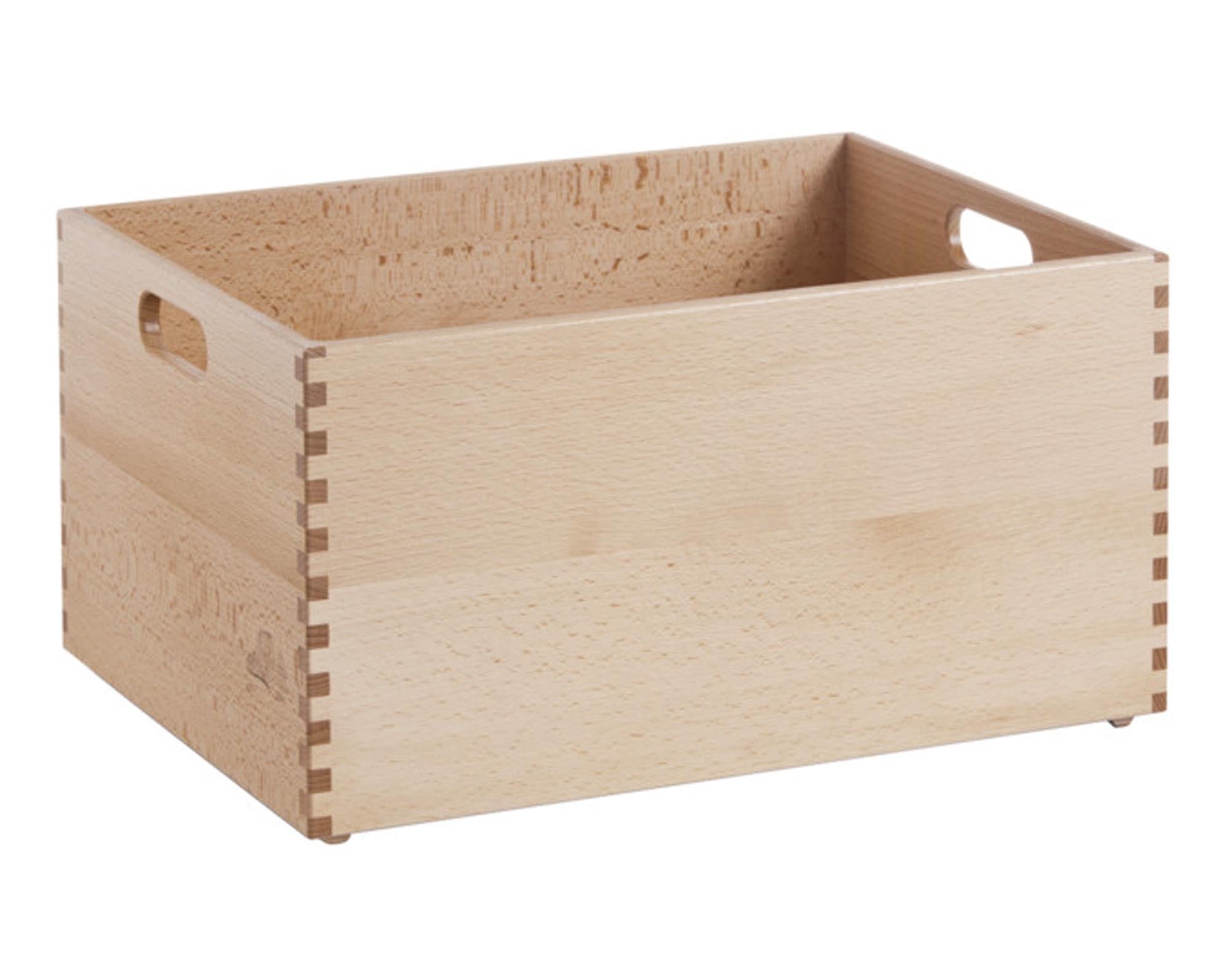 Entdecken Sie die ZELLER Allzweckkiste aus lackiertem Buchenholz (40x30x21 cm) – ideal für stilvolle Aufbewahrung in jedem Raum.