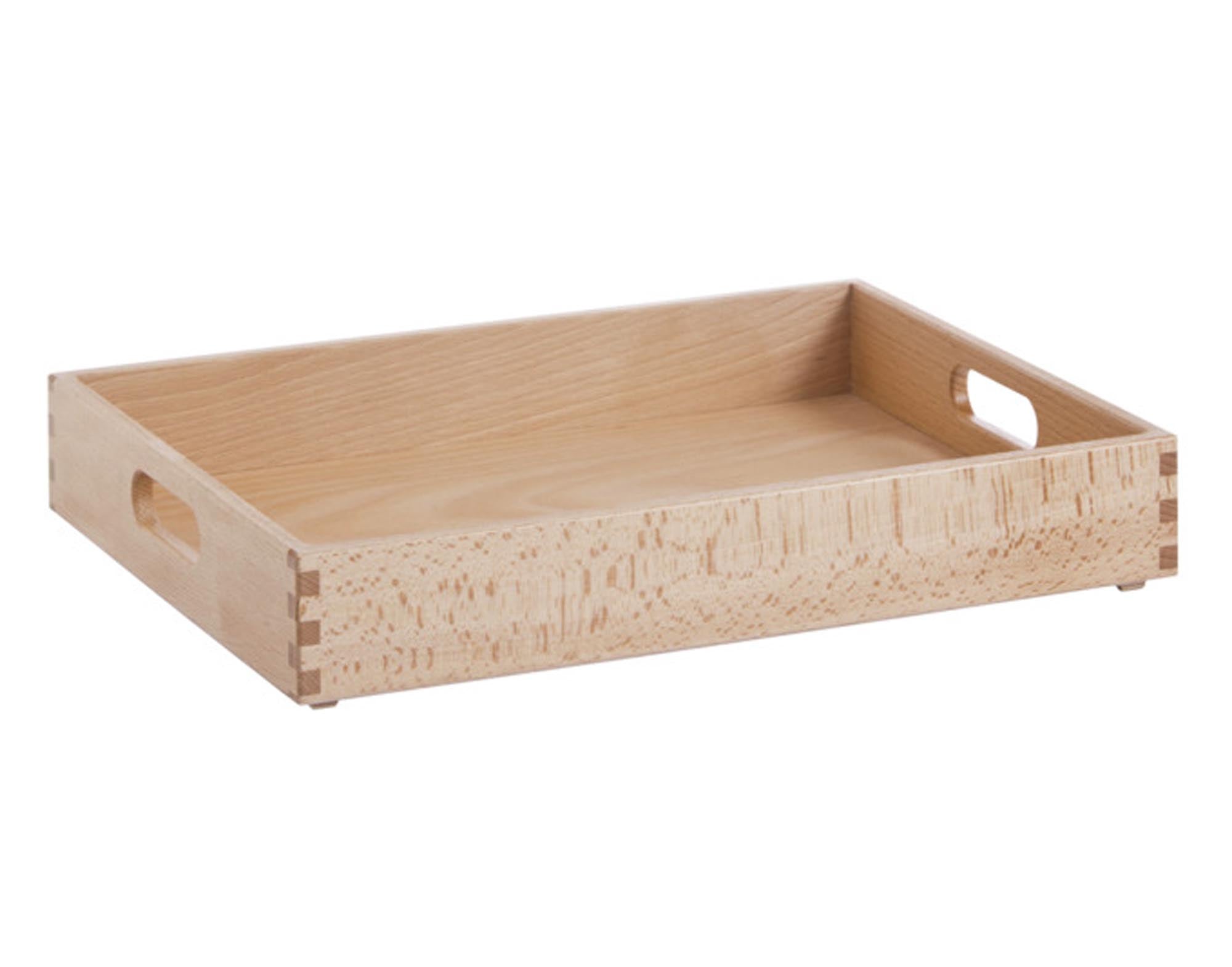 Entdecken Sie die ZELLER Allzweckkiste aus lackiertem Buchenholz (40x30x7 cm) – ideal für Ordnung im Haushalt, Büro und Werkstatt.