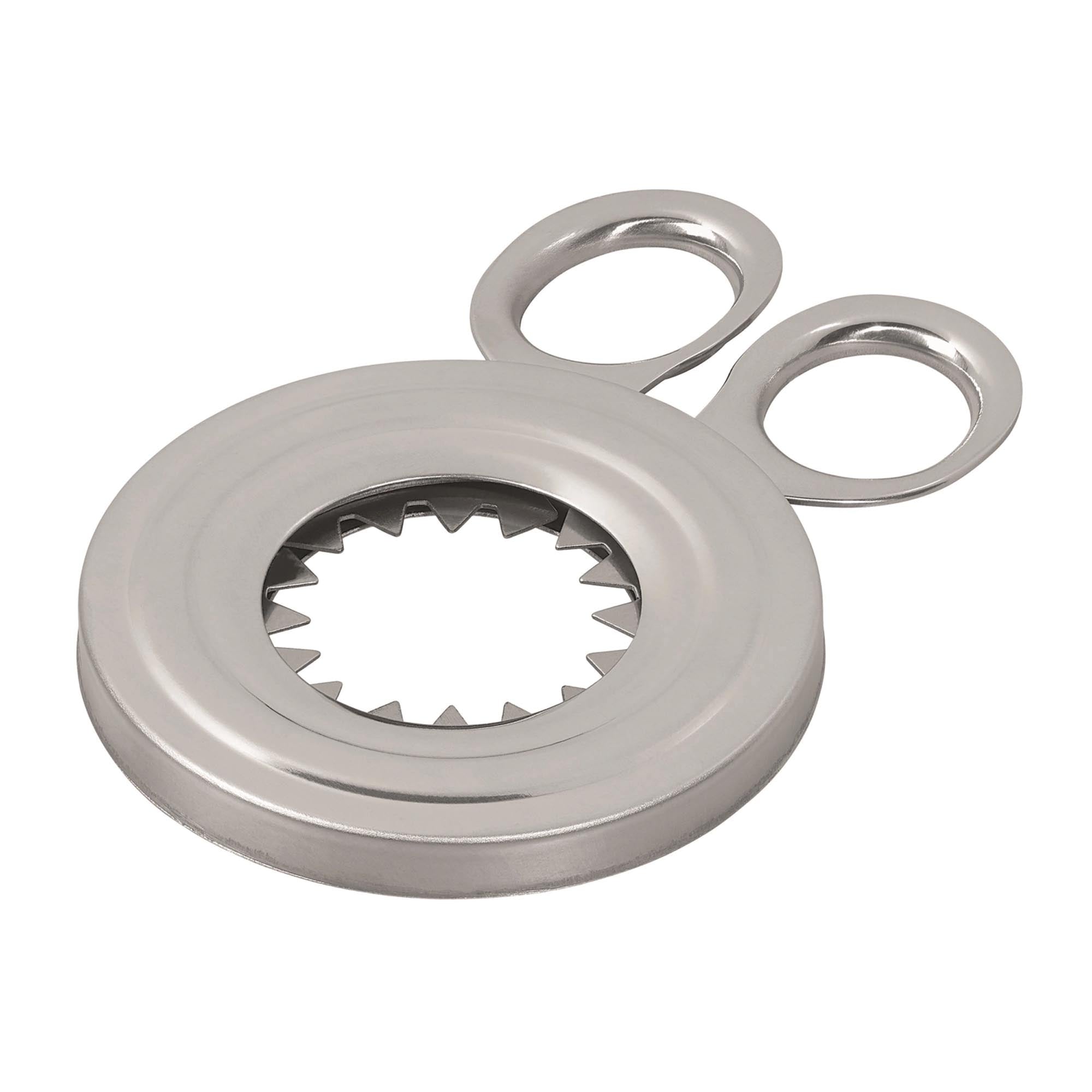 Entdecken Sie den hochwertigen Eierköpfer von Tala aus Edelstahl (D6.5cm) – ideal für einfaches Öffnen von Eiern, hygienisch und elegant.