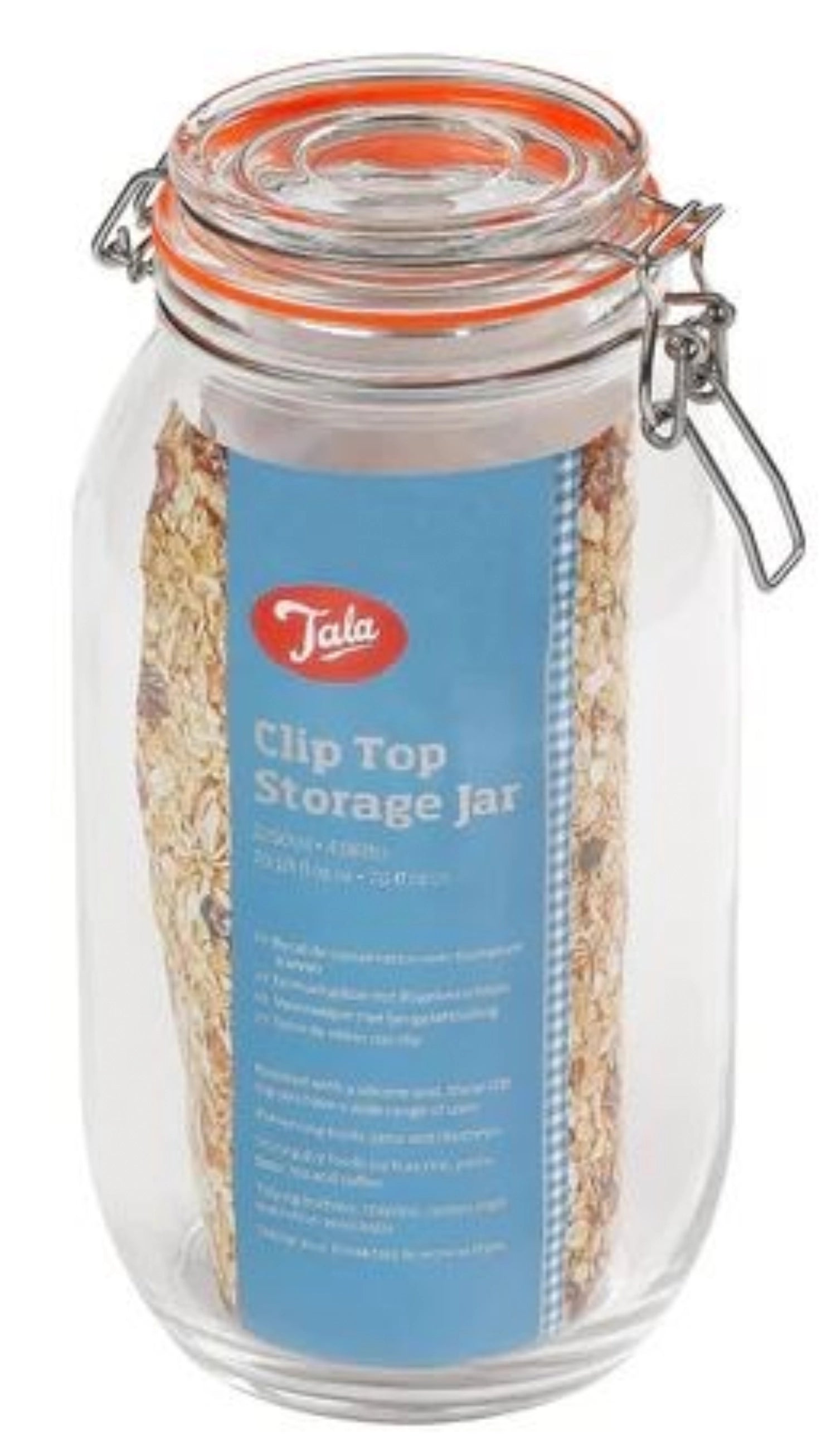 Vetro di stoccaggio con chiusura di stiratura 2.1L