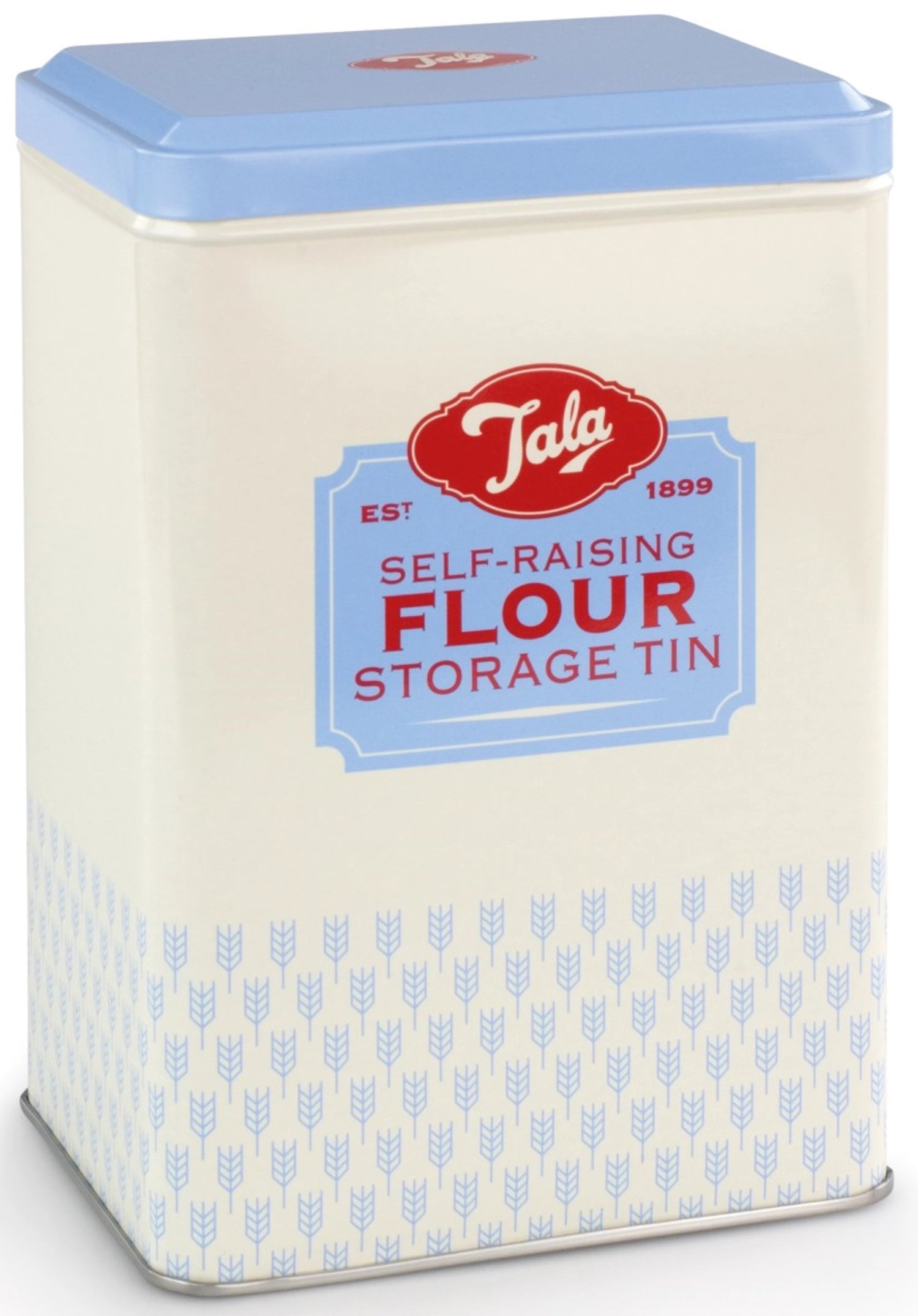 Tala Aufbewahrungsdose für Self-Raising-Flour in Blau, 9.2x18.6x12.1cm, ideal für die stilvolle Aufbewahrung von Backzutaten.