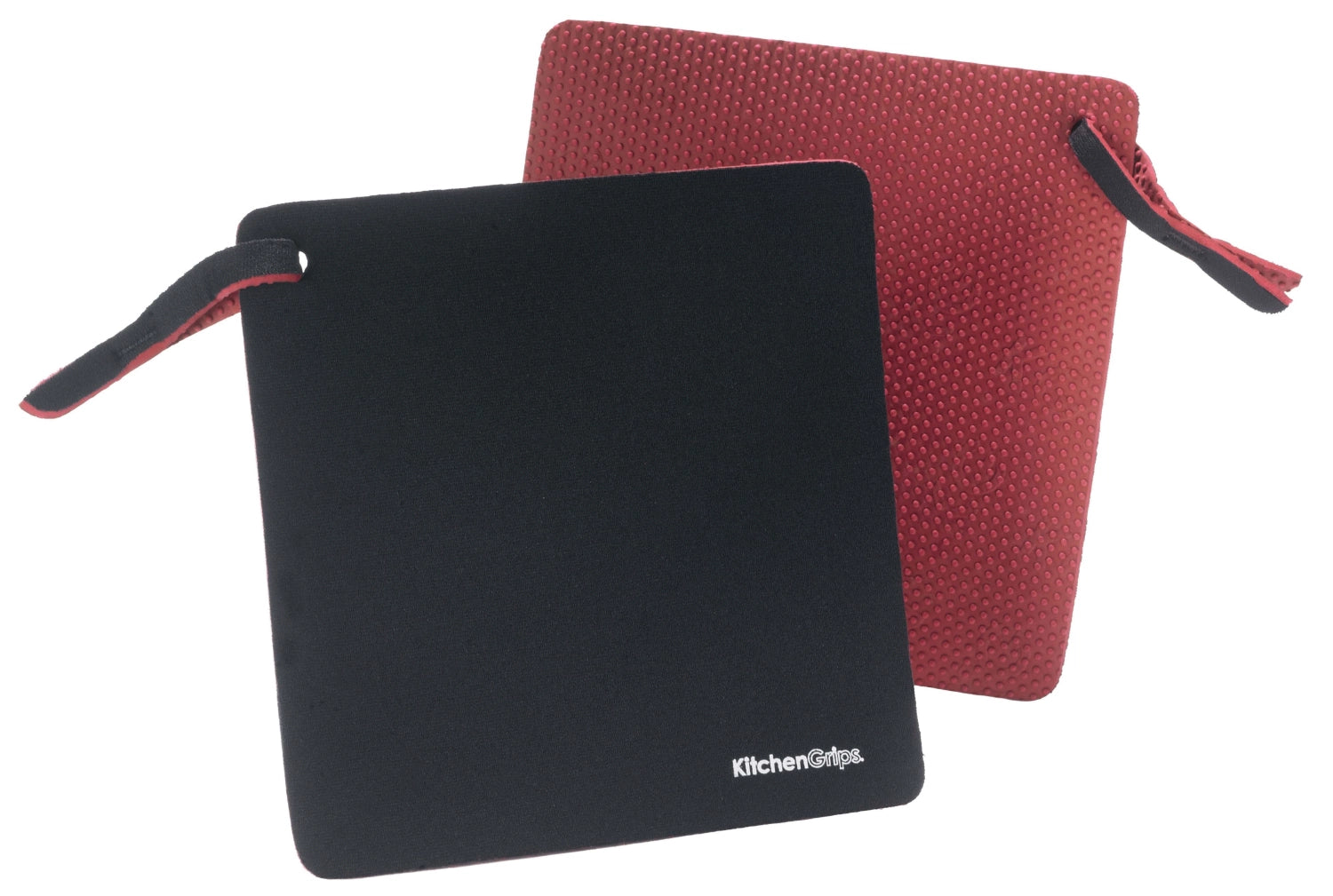 Pot holders red 2 pieces black 18cm