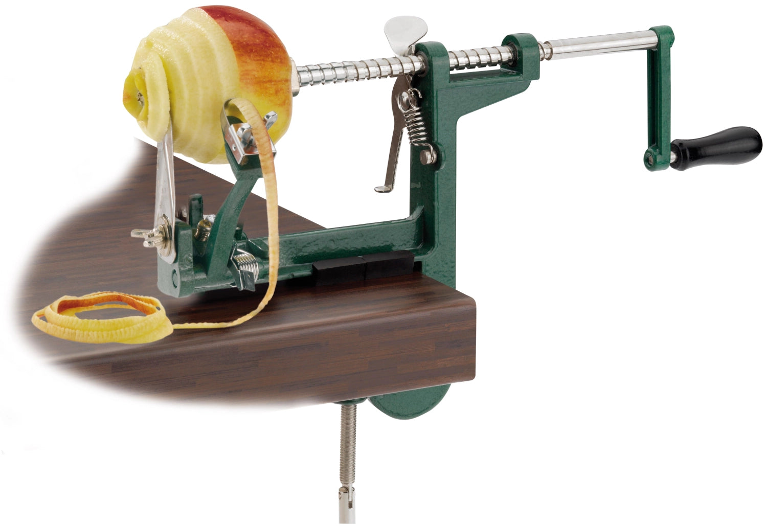 Macchina per peeling di Apple. Dream di mela con morsetto a vite, 45x26x19cm