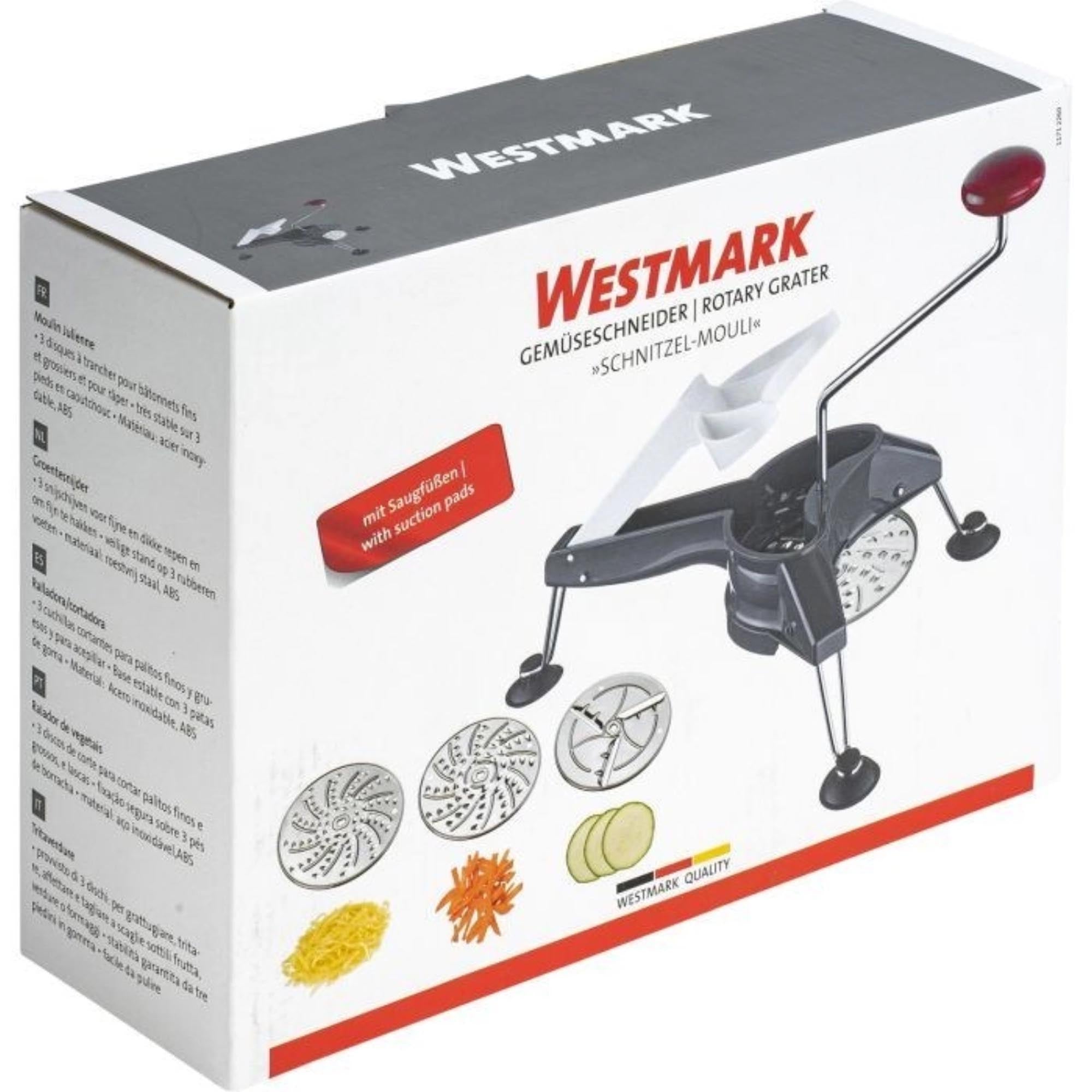 Praktischer Gemüseschneider von Westmark, ideal für schnelles Zerkleinern von Gemüse, kompakt und benutzerfreundlich, Masse 33x24x25 cm.