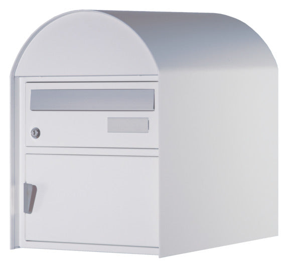 Briefkasten Albula in RAL 9010 reinweiss präsentiert im Onlineshop von KAQTU Design AG. Briefkasten ist von HUBER