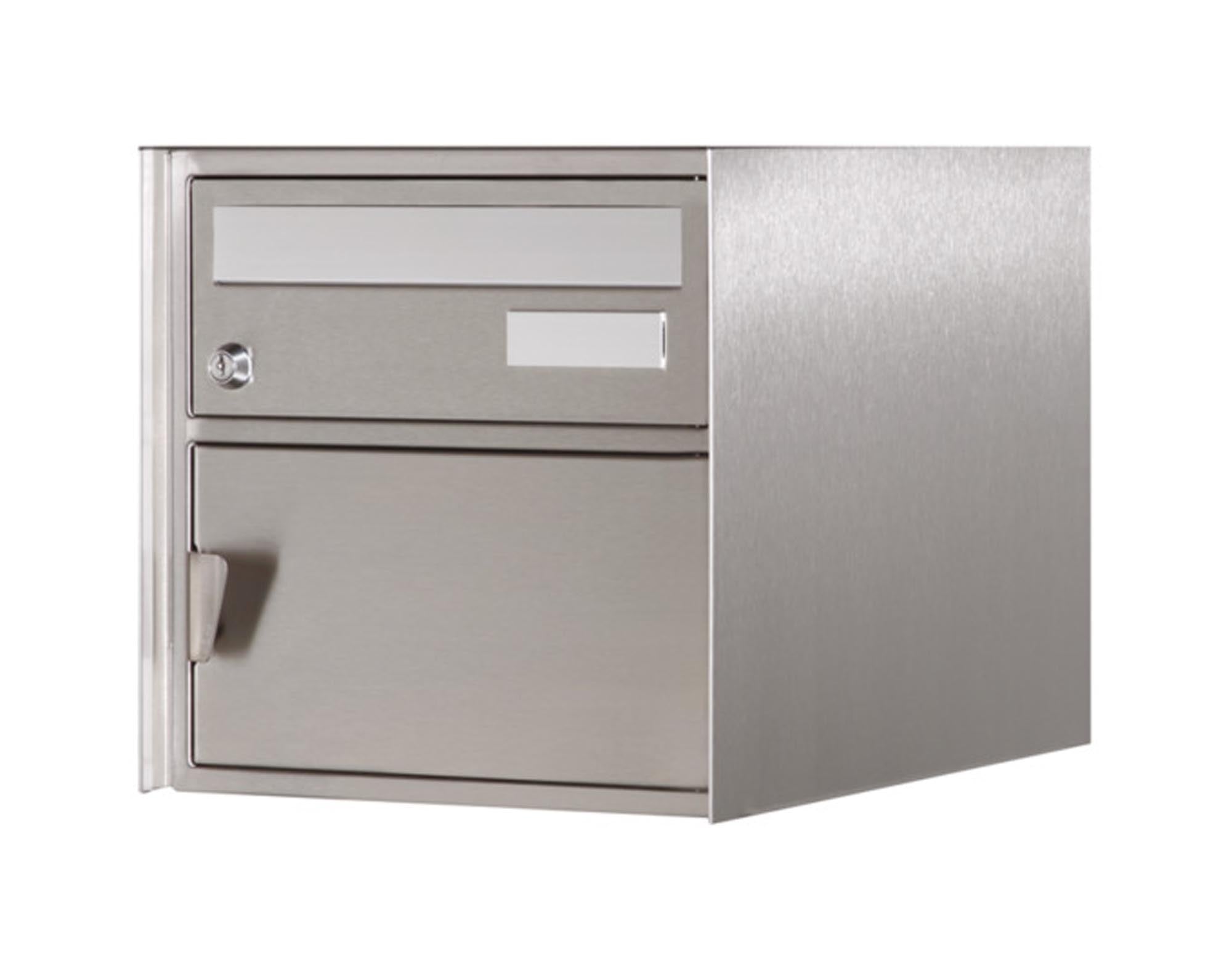 HUBER AG Briefkasten Vevey 302x302x408 mm in dunkelgrün metallic. Robuster Postkasten für sicheren Briefempfang, ideal für Ihr Zuhause.