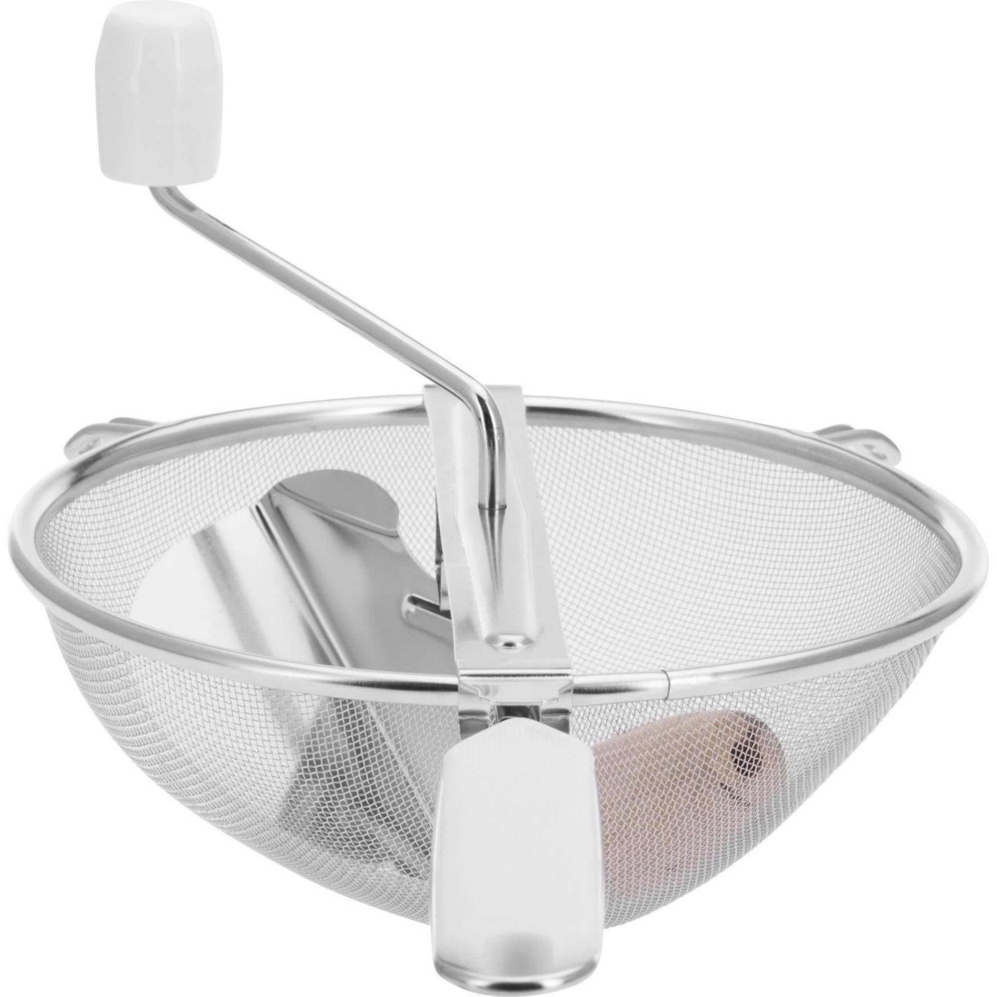 Hochwertiges Passiersieb aus Edelstahl von Westmark, ideal für Küche und Gastronomie, Masse 37x20x18cm, robust und vielseitig einsetzbar.