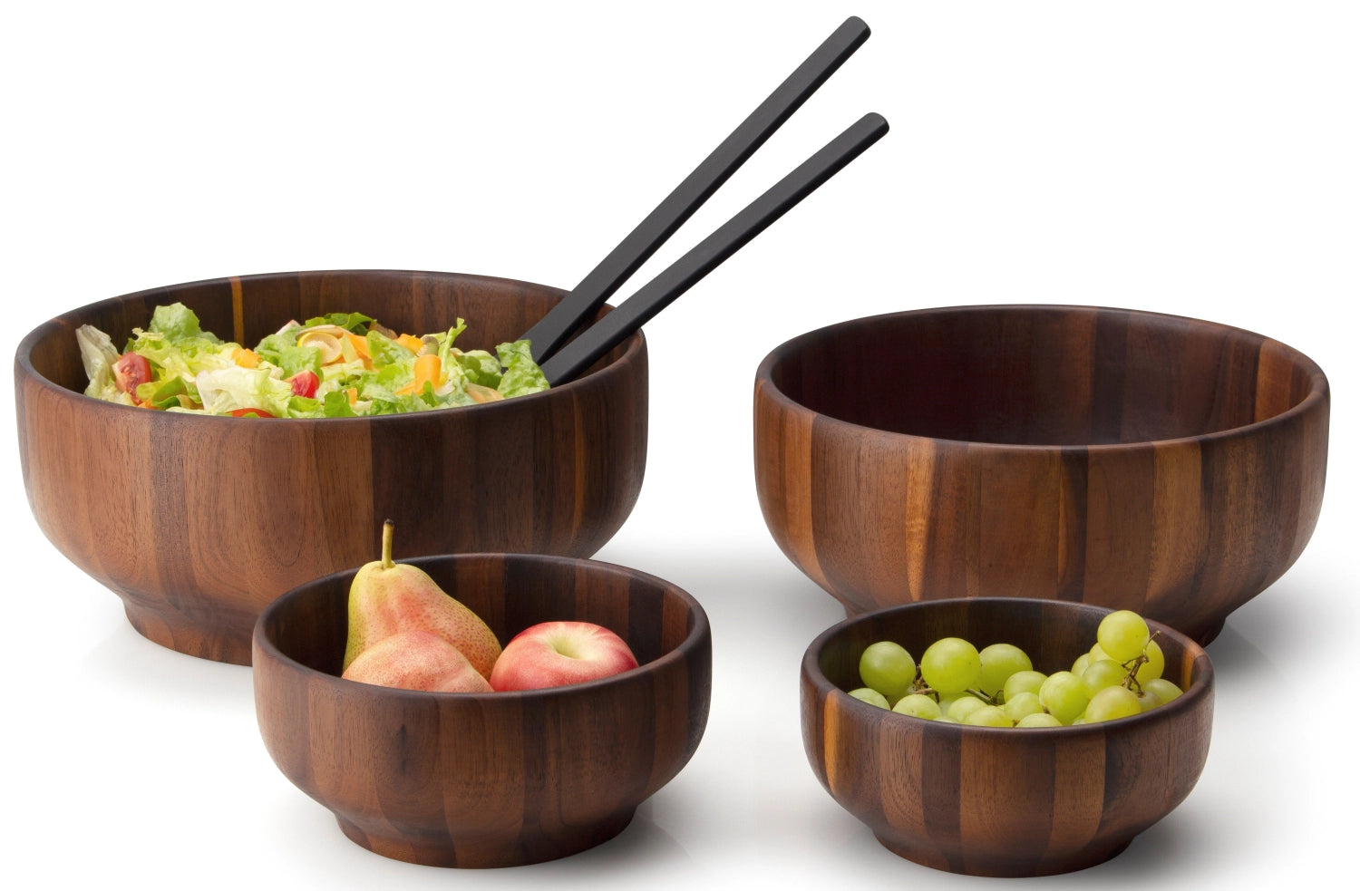 Elegante 26 cm Schüssel aus robustem Akazienholz von Continenta, perfekt für Servieren und Dekorieren in jedem Zuhause.