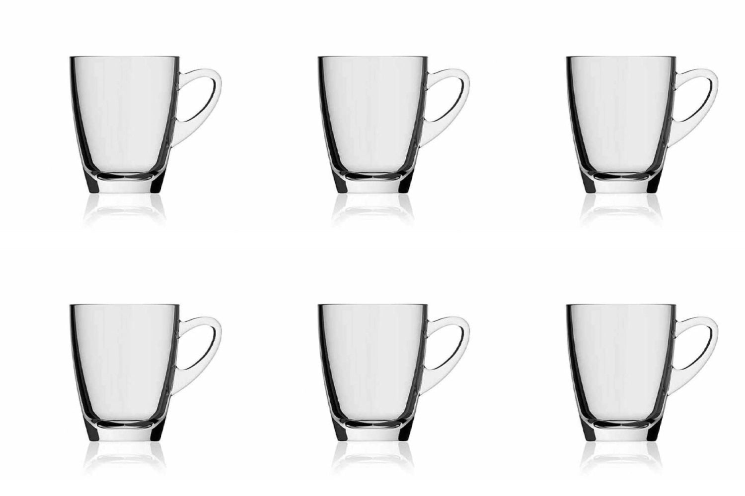 Set de 6 mugs en verre Kenya large 31cl, Aligro