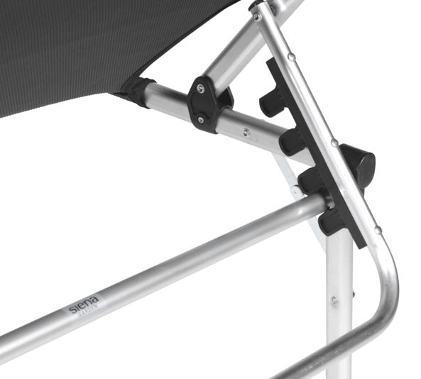 Entspannen Sie stilvoll mit der SIENA GARDEN Liege XXL in Schwarz. Ideal für Garten und Terrasse, klappbar und wetterfest.