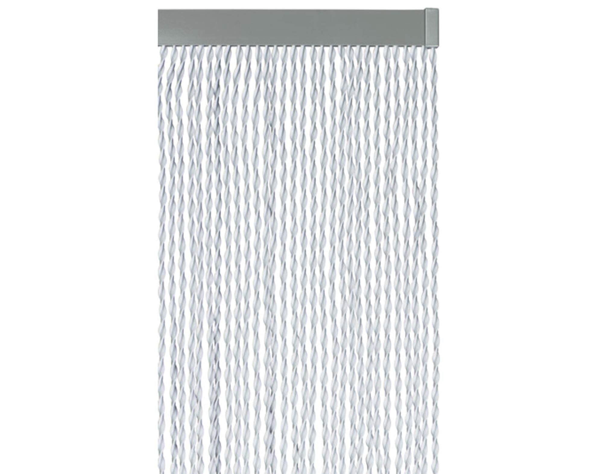 Eleganter Türvorhang Riva 2 von LA TENDA: 90x210 cm, wetterfest, UV-beständig, schützt vor Insekten, bietet Privatsphäre und Belüftung.