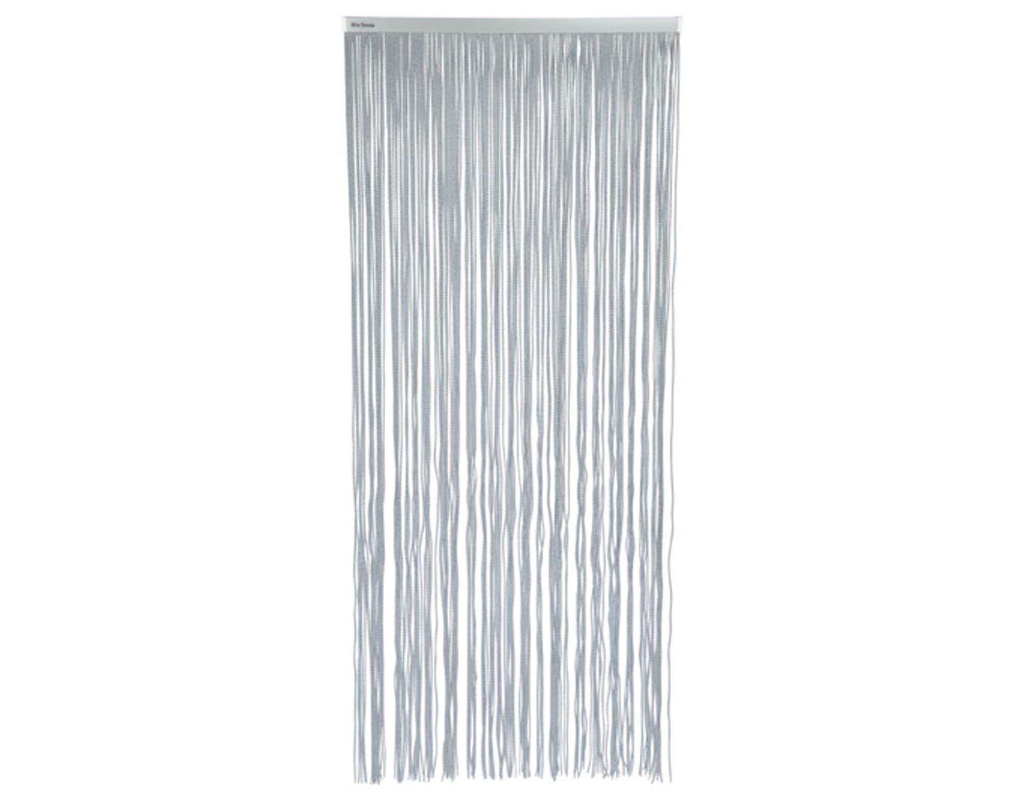 Eleganter LA TENDA Türvorhang Lazio 1 in schwarz, 90x210 cm, aus wetterfestem Polyester. Schützt vor Zugluft und Insekten, ideal für Standardtüren.