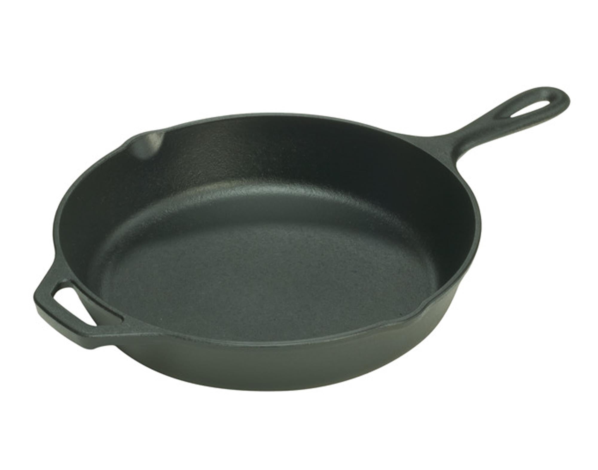 Entdecken Sie die LODGE Gusseisenpfanne ø 39 cm – das ideale Grillzubehör für saftige Steaks, aromatisches Gemüse und perfekte Grillpartys!