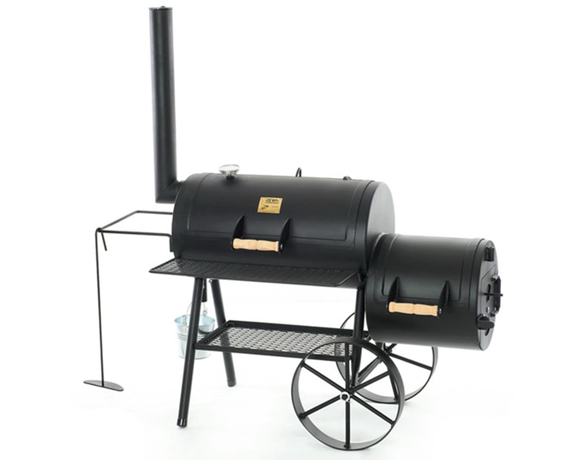 Entdecken Sie den JOE'S BARBEQUE SMOKER Wild West 16" – ideal für BBQ, langlebig, benutzerfreundlich und perfekt für Grillpartys!