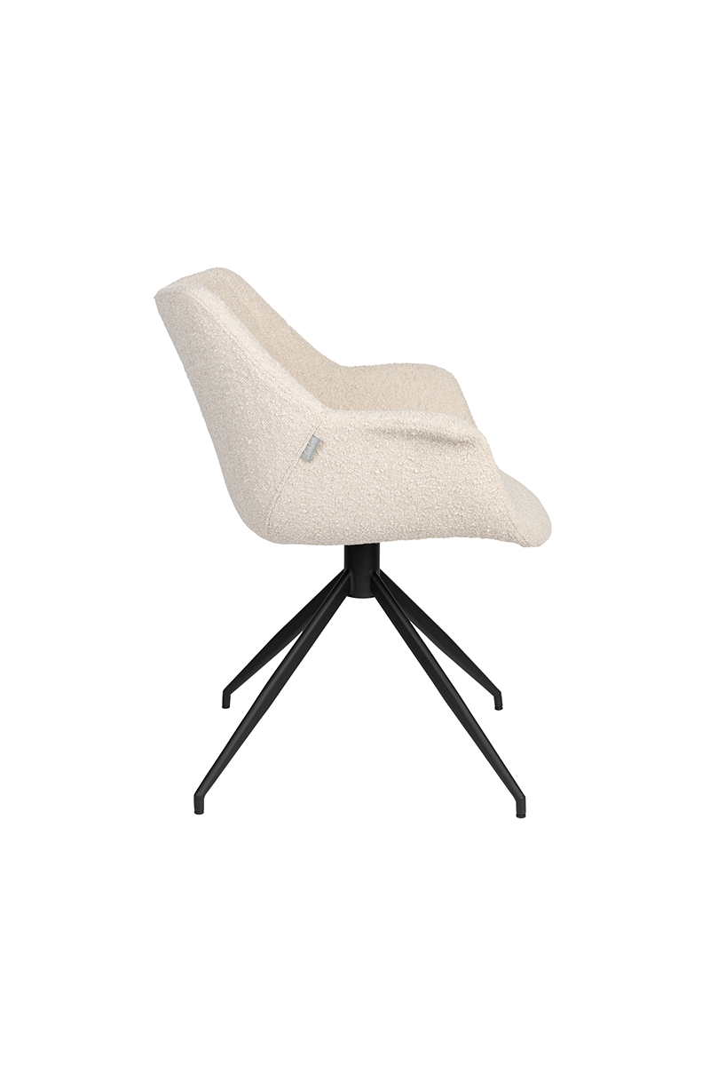Armlehnstuhl Doulton Swivel in Natural präsentiert im Onlineshop von KAQTU Design AG. Stuhl mit Armlehne ist von Zuiver