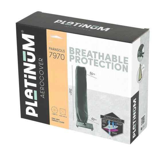 PLATINUM AEROCOVER Schutzhülle Sonnenschirm 292x60/65 cm in präsentiert im Onlineshop von KAQTU Design AG. Gartenmöbelabdeckung ist von PLATINUM AEROCOVER