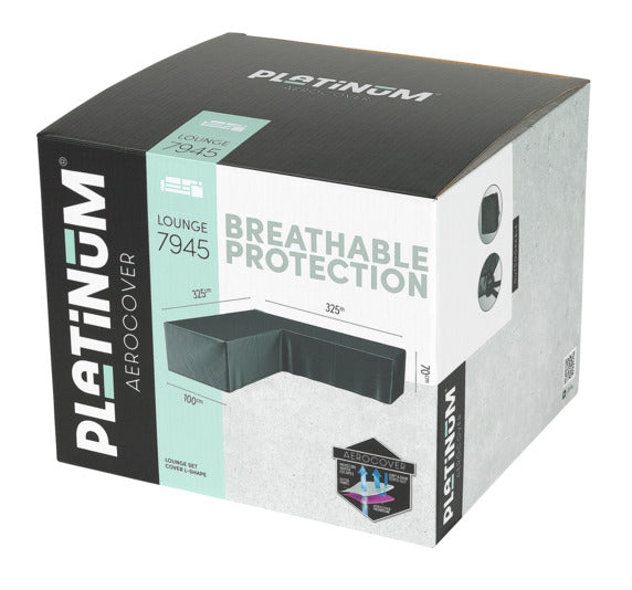 PLATINUM AEROCOVER Schutzhülle Lounge L-Form 270x270x100x70 cm in präsentiert im Onlineshop von KAQTU Design AG. Gartenmöbelabdeckung ist von PLATINUM AEROCOVER