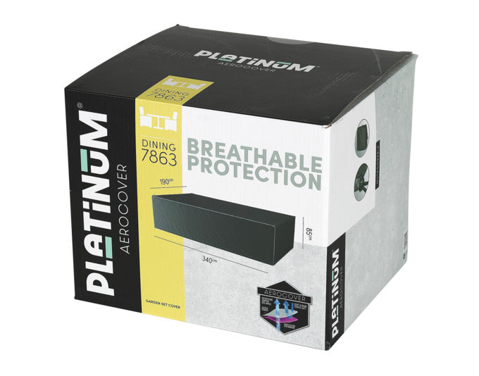PLATINUM AEROCOVER Schutzhülle Sitzgruppe 340x190x85 cm in präsentiert im Onlineshop von KAQTU Design AG. Gartenmöbelabdeckung ist von PLATINUM AEROCOVER
