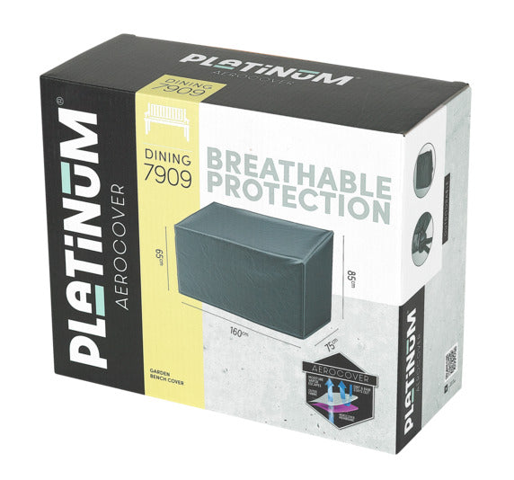 PLATINUM AEROCOVER Schutzhülle Bank 160x75x65/85 cm in präsentiert im Onlineshop von KAQTU Design AG. Gartenmöbelabdeckung ist von PLATINUM AEROCOVER