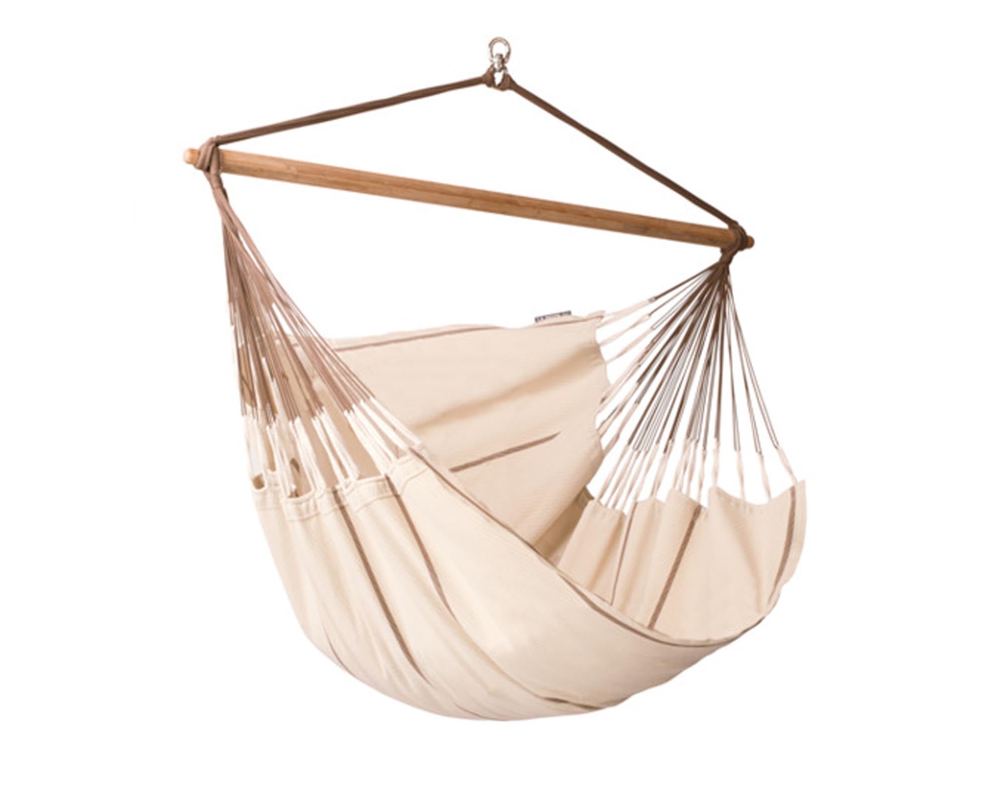 Hängestuhl Habana 130x210 cm von LA SIESTA: Genießen Sie entspannte Stunden in diesem eleganten, langlebigen Hängestuhl aus atmungsaktiver Baumwolle.