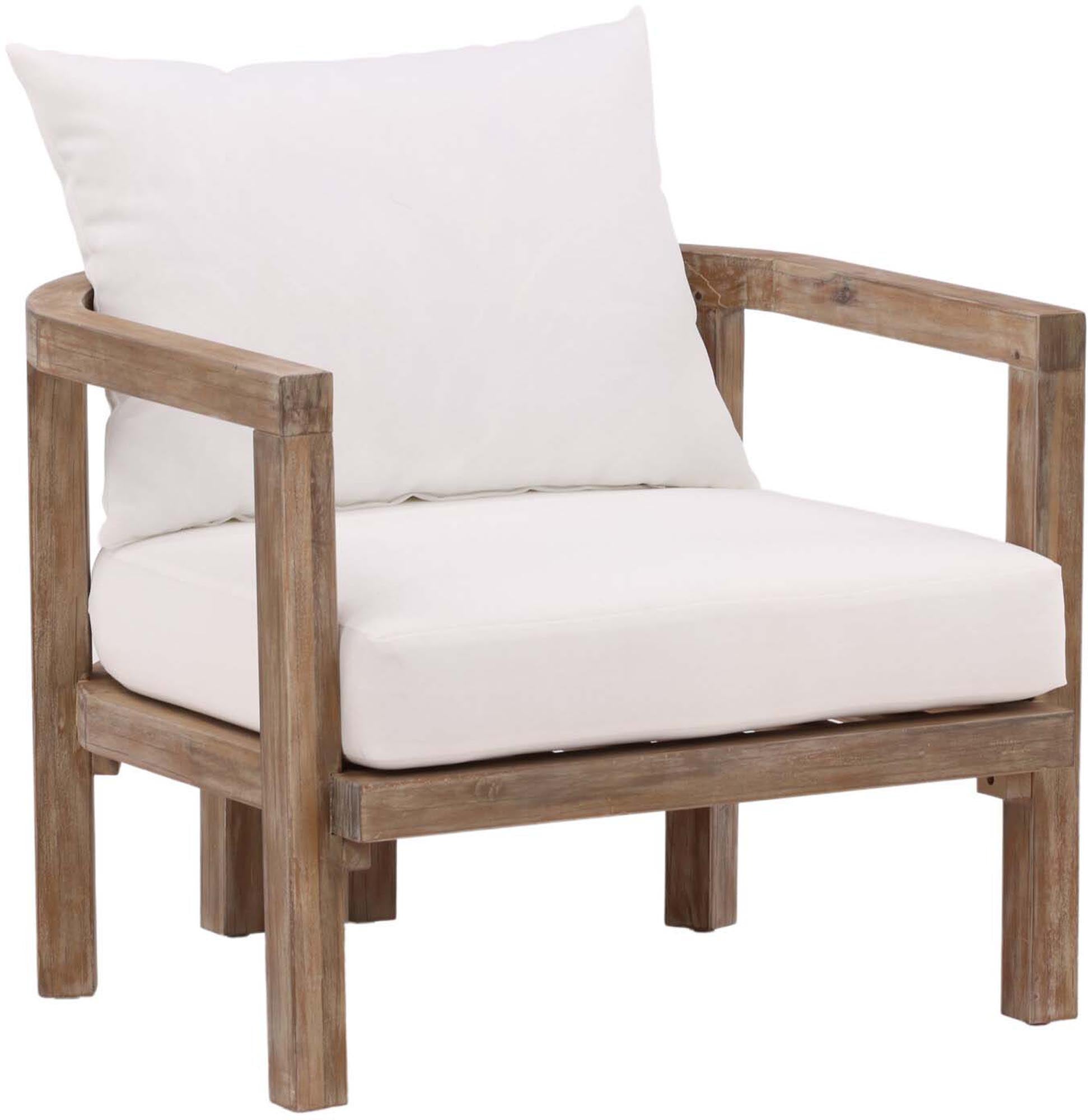 Erica Sessel von Venture Home: Eleganter Outdoor-Sessel aus robustem Akazienholz, ideal für gemütliche Stunden im Freien.