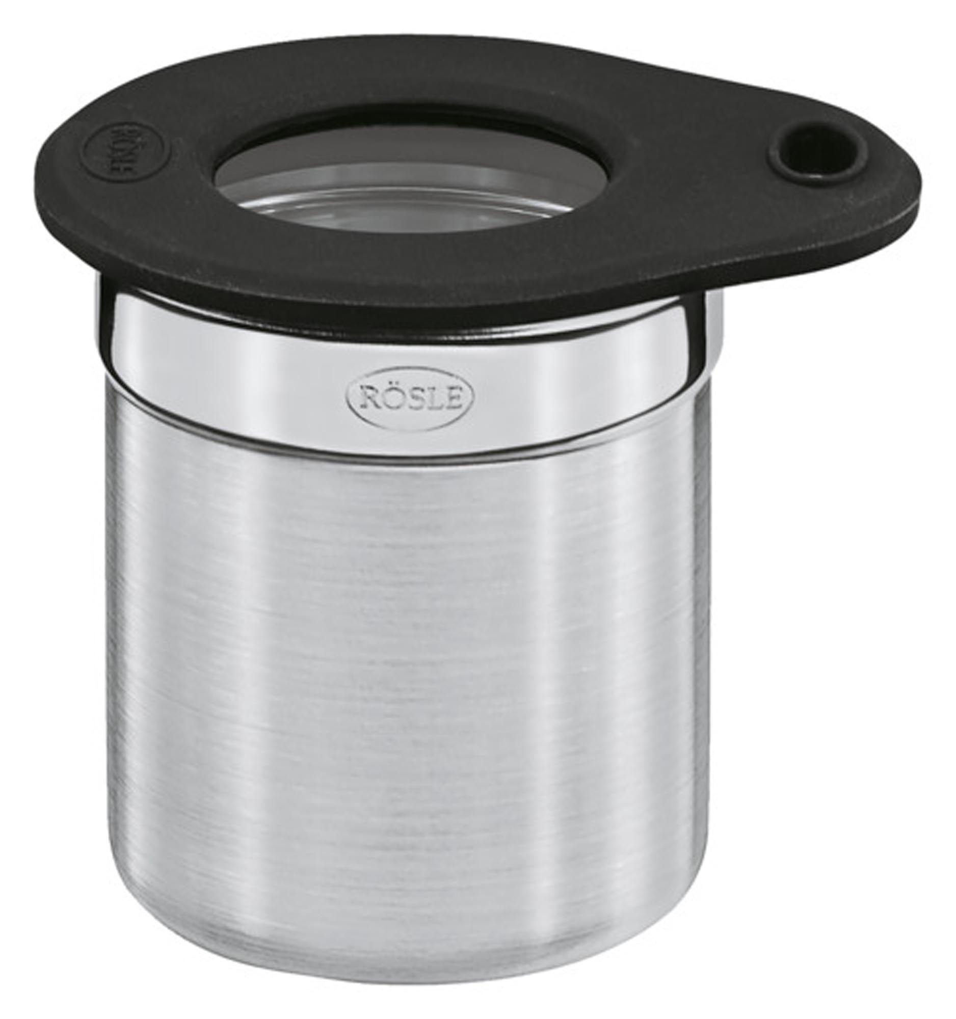 RÖSLE Dose 2.4L: Edelstahl, luftdicht, stilvoll. Perfekt für Reis, Pasta, Kräuter. Spülmaschinenfest, langlebig, elegant.