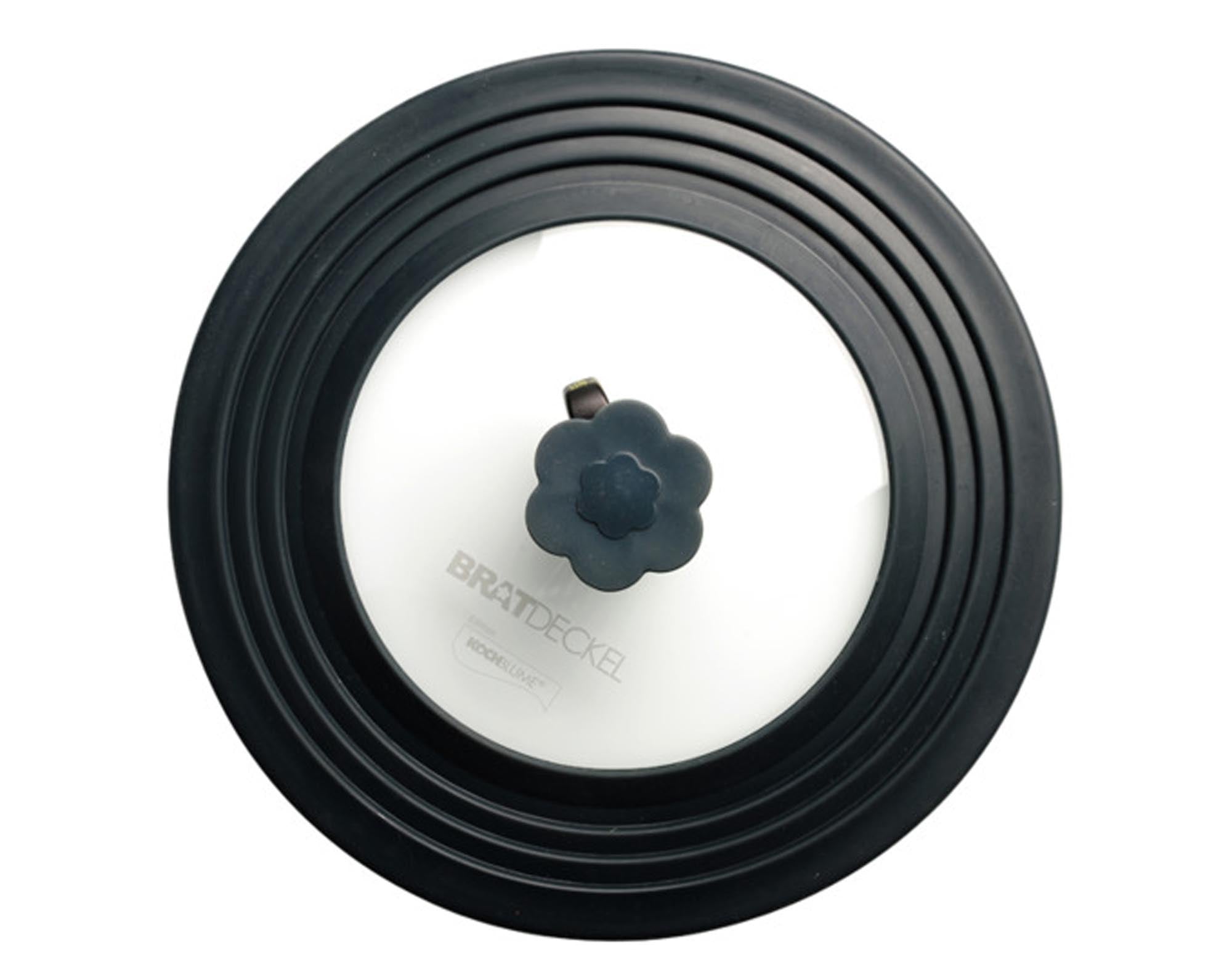 Entdecken Sie den GASTROLUX Bratdeckel ø 22-28 cm in Anthrazit – ideal für Pfannen und Töpfe, hitzebeständig, spülmaschinenfest und perfekt für spritzfreies Braten.