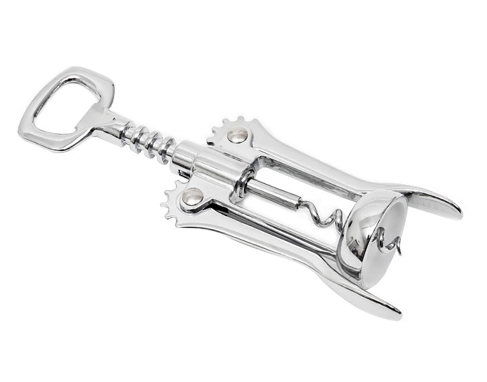 Eleganter verchromter Hebelkorkenzieher von EVA BLACK: Langlebig, benutzerfreundlich und stilvoll. Perfekt für Weinliebhaber und jede Küchenausstattung.