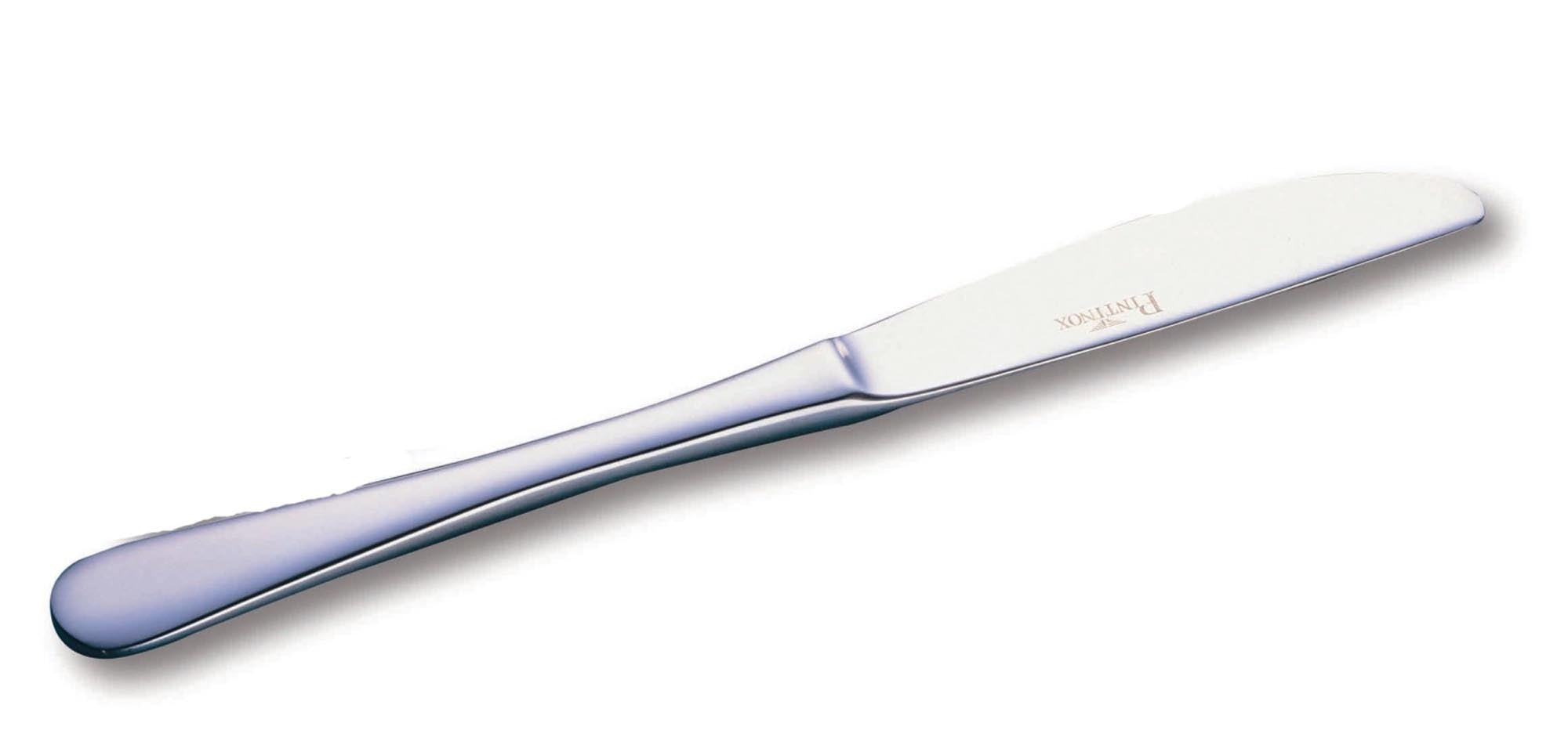 Elegantes 21.1cm Tafelmesser von Pintinox aus 18/10 Edelstahl, korrosionsbeständig, spülmaschinenfest, ideal für Gastronomie und Zuhause.