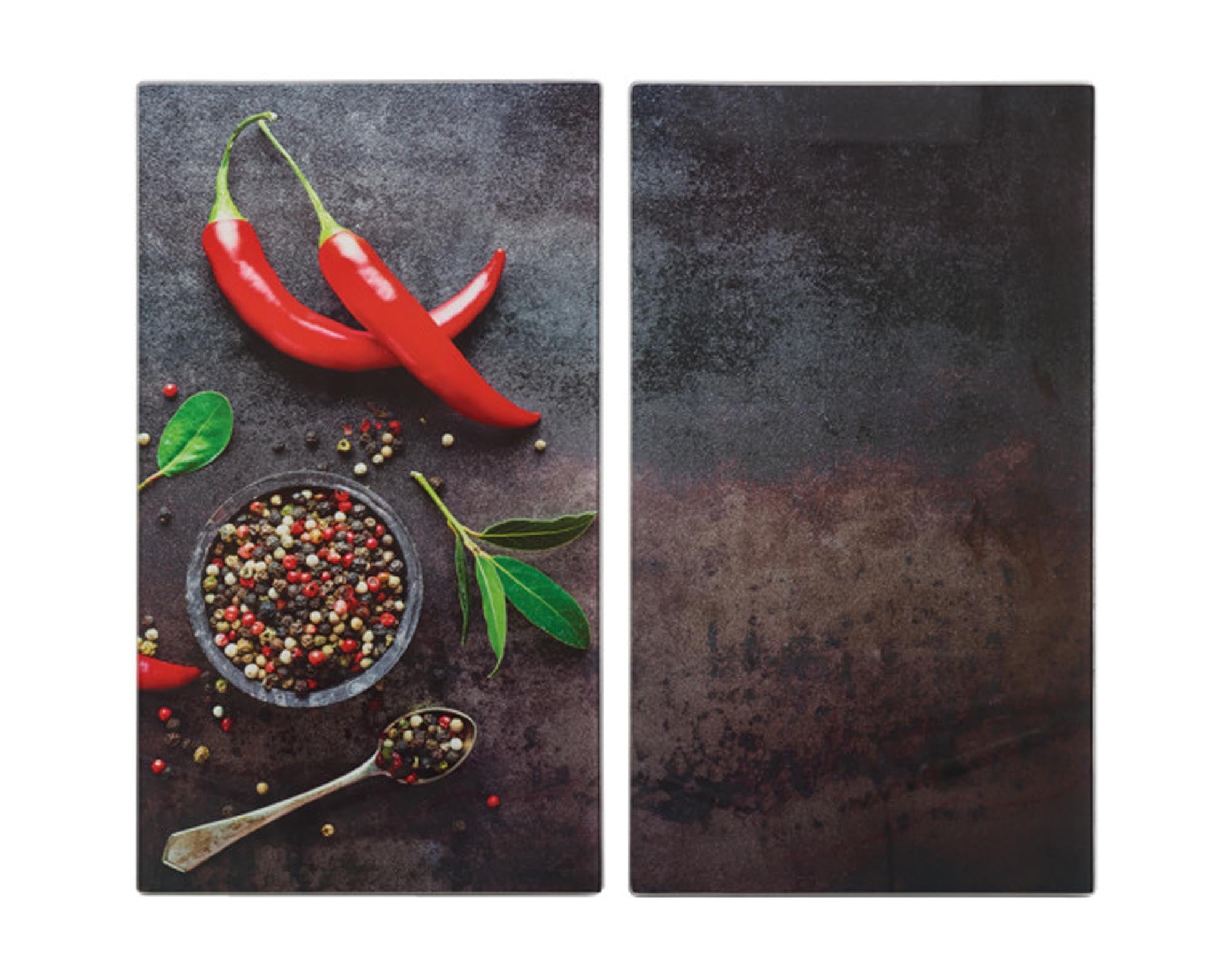 Entdecken Sie die ZELLER Herdabdeckplatte Glas Chili 30x52 cm im 2er Set. Schützen Sie Ihren Herd stilvoll vor Kratzern und Verschmutzungen!