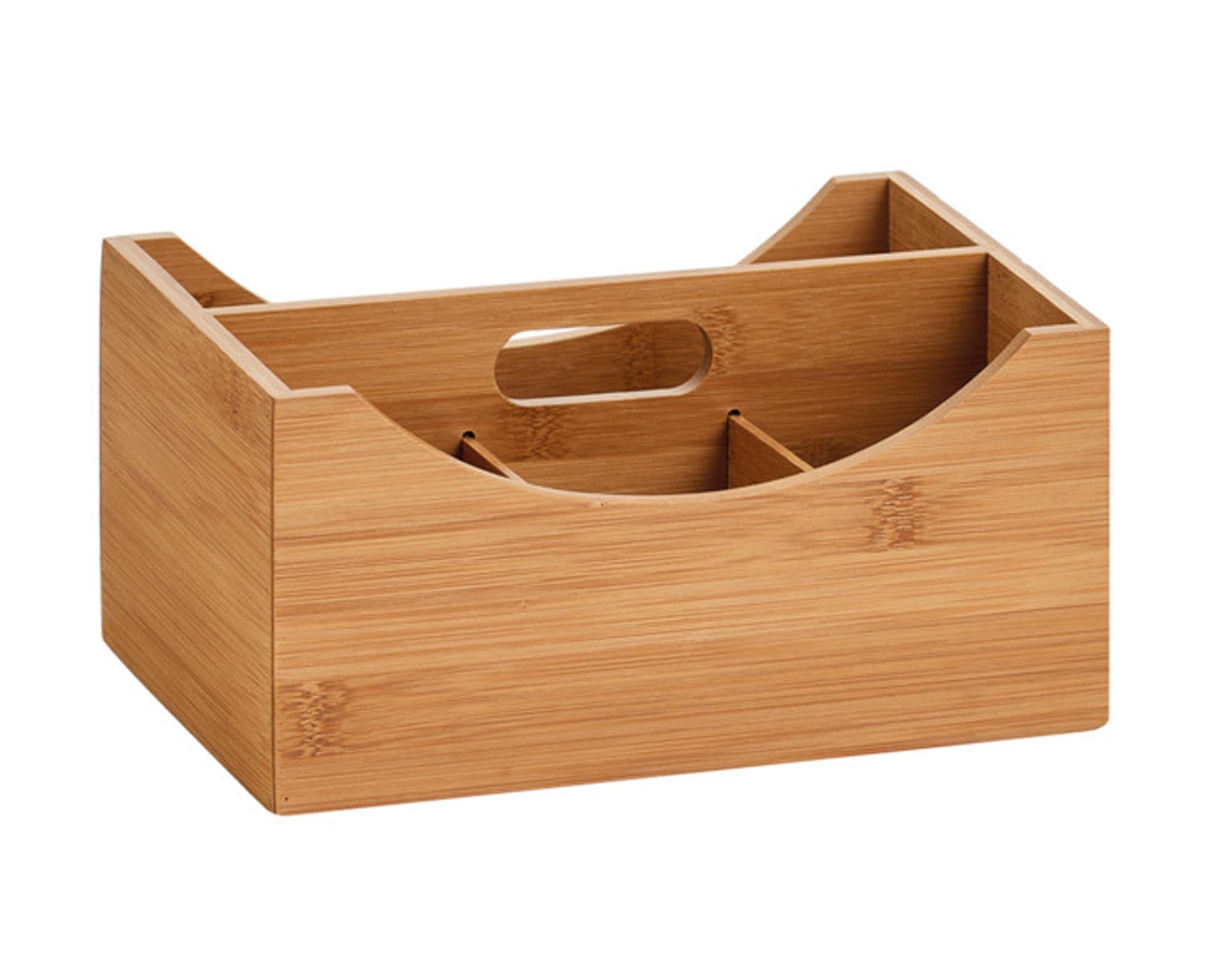 Entdecken Sie die ZELLER Ordnungsbox mit Griff Bamboo (25x18x12 cm) – stilvolle, umweltfreundliche Aufbewahrungslösung für Ihr Zuhause.