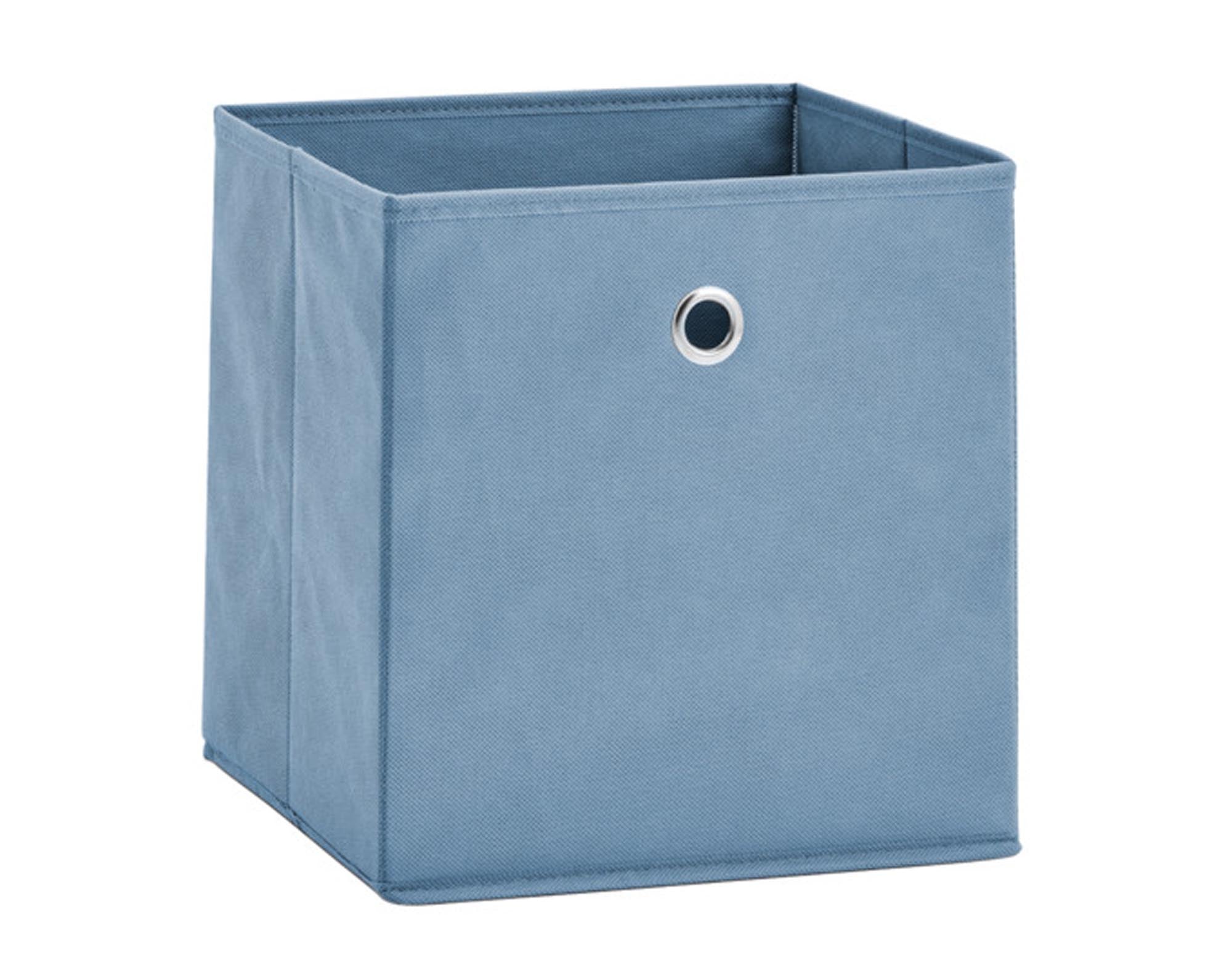 Entdecken Sie die ZELLER Aufbewahrungsbox Vlies in rauchblau (28x28x28 cm) – ideal für stilvolle und praktische Aufbewahrung von Spielzeug, Kleidung und mehr.
