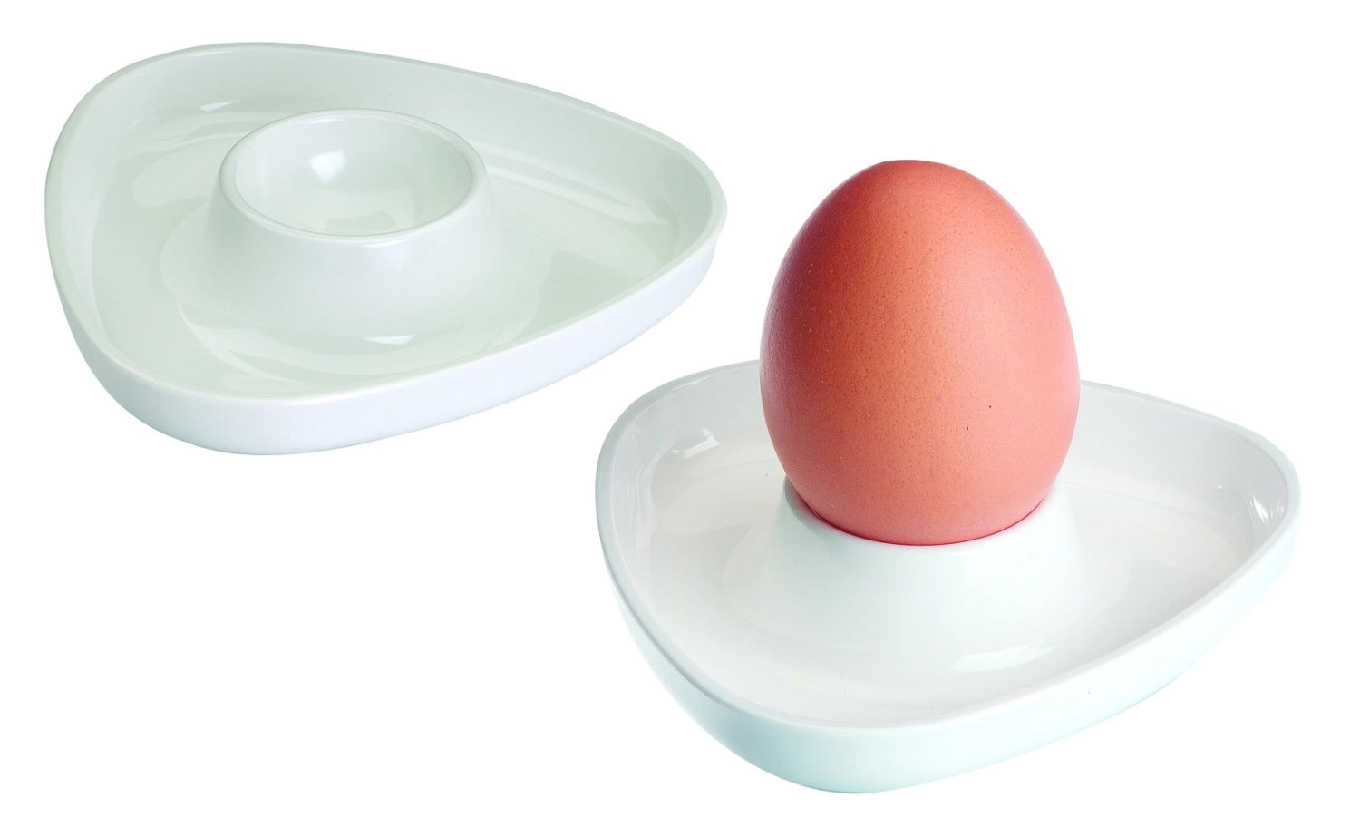 6 Set Egg Cup Tri triangulaire dans le sac, D10.5x2cm