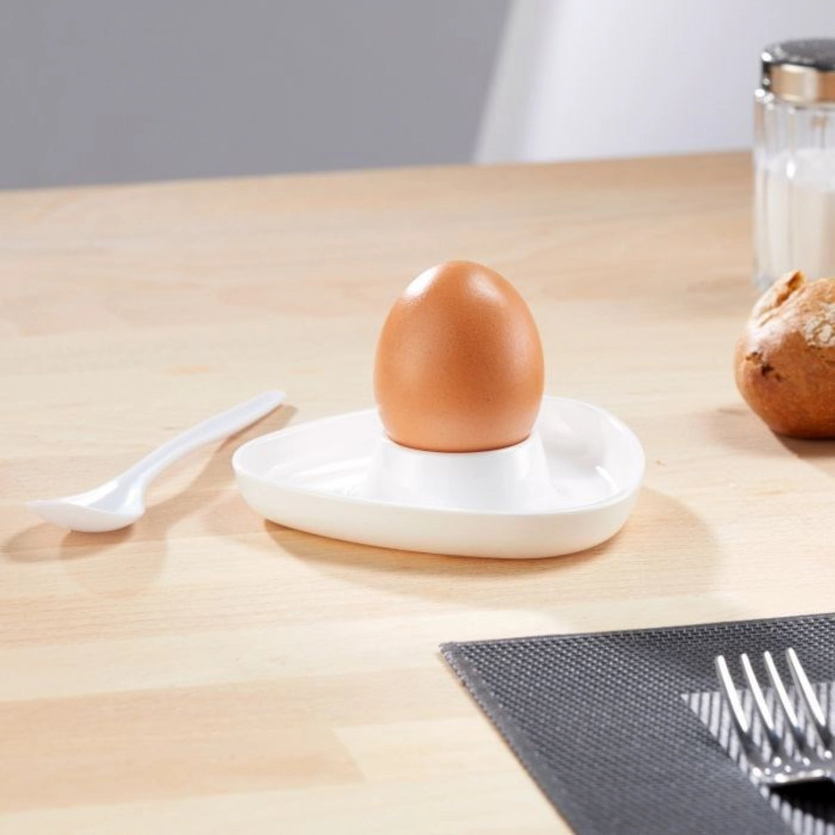 6er Set Eierbecher Tri dreieckig im Beutel, D10.5x2cm in Weiss präsentiert im Onlineshop von KAQTU Design AG. Eierbecher ist von Westmark