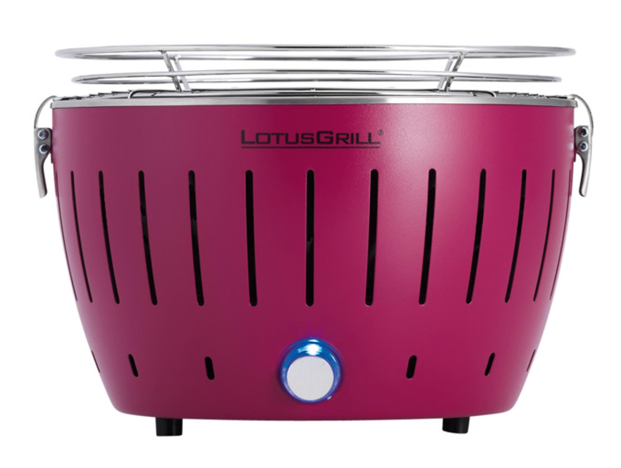 Entdecken Sie den praktischen Holzkohletischgrill Small von LOTUS GRILL (ø 29 cm) – ideal für kleine Grillpartys und flexibles Grillvergnügen überall!