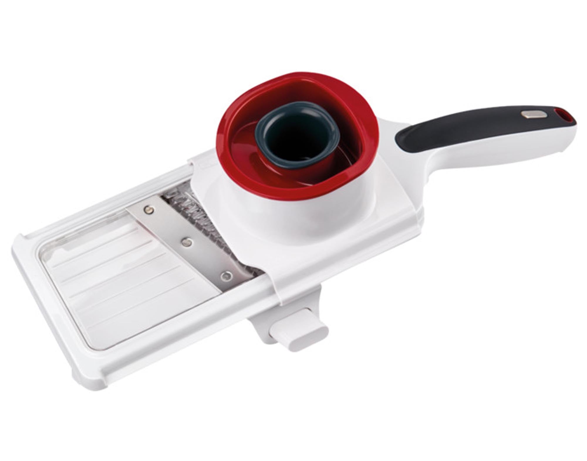 Entdecken Sie den ZYLISS Gemüsehobel Multi-Prep: Ihr vielseitiger Küchenhelfer zum Schneiden, Hobeln und Reiben von Gemüse. Ergonomisch, platzsparend und leicht zu reinigen!