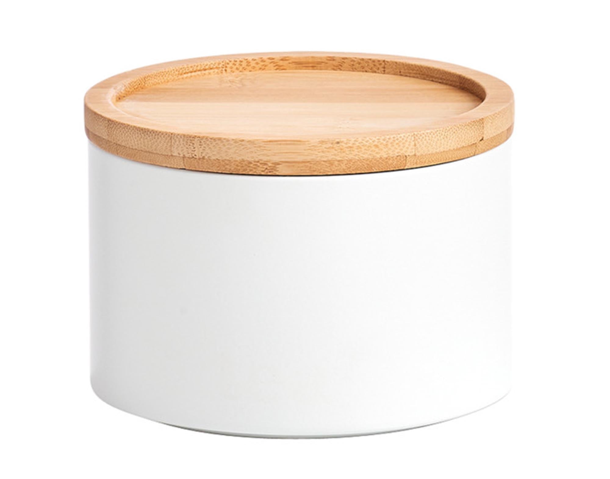 Entdecken Sie die ZELLER Vorratsdose in Weiß aus Bamboo (ø 13x9.3 cm) – ideal für die Aufbewahrung von Lebensmitteln, Snacks und mehr. Hochwertig, stapelbar und BPA-frei!