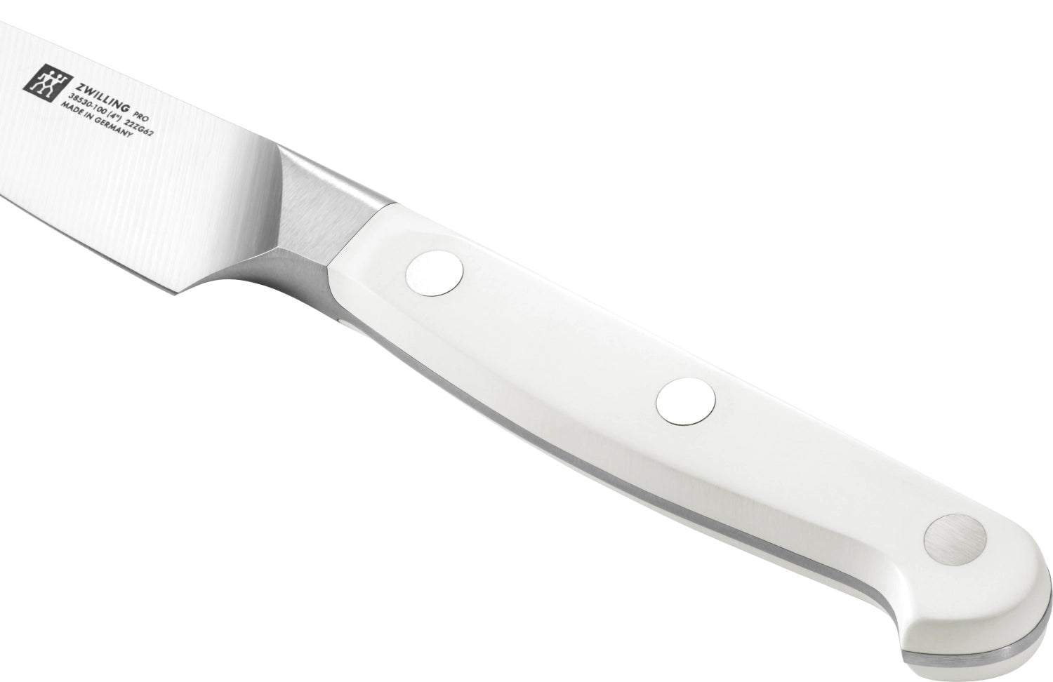 Entdecken Sie das Pro le blanc Spick & Garniermesser 100mm von Zwilling Kitchen – ein stilvolles, robustes Messer für präzise Küchenschnitte.