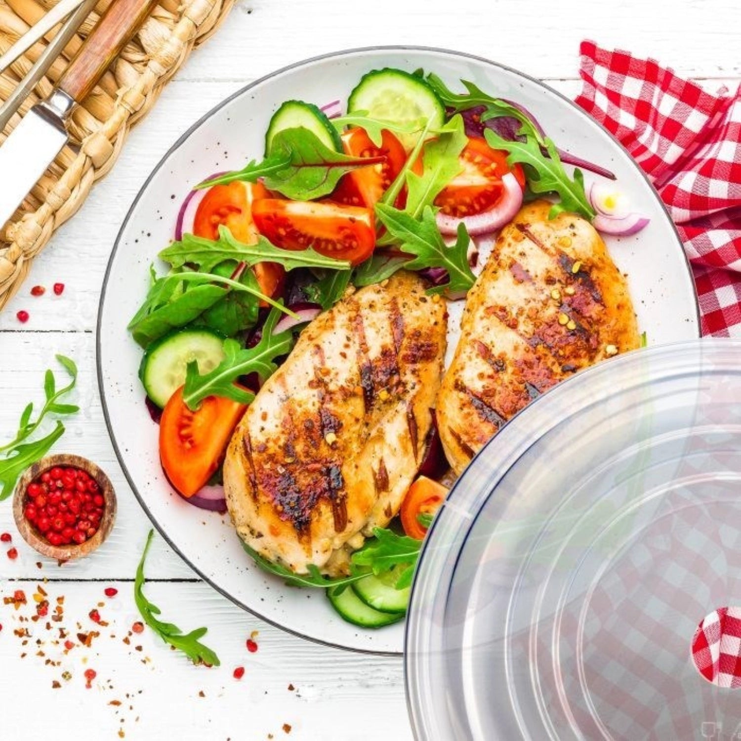 Couvercle de plaque micro-ondes, D25cm