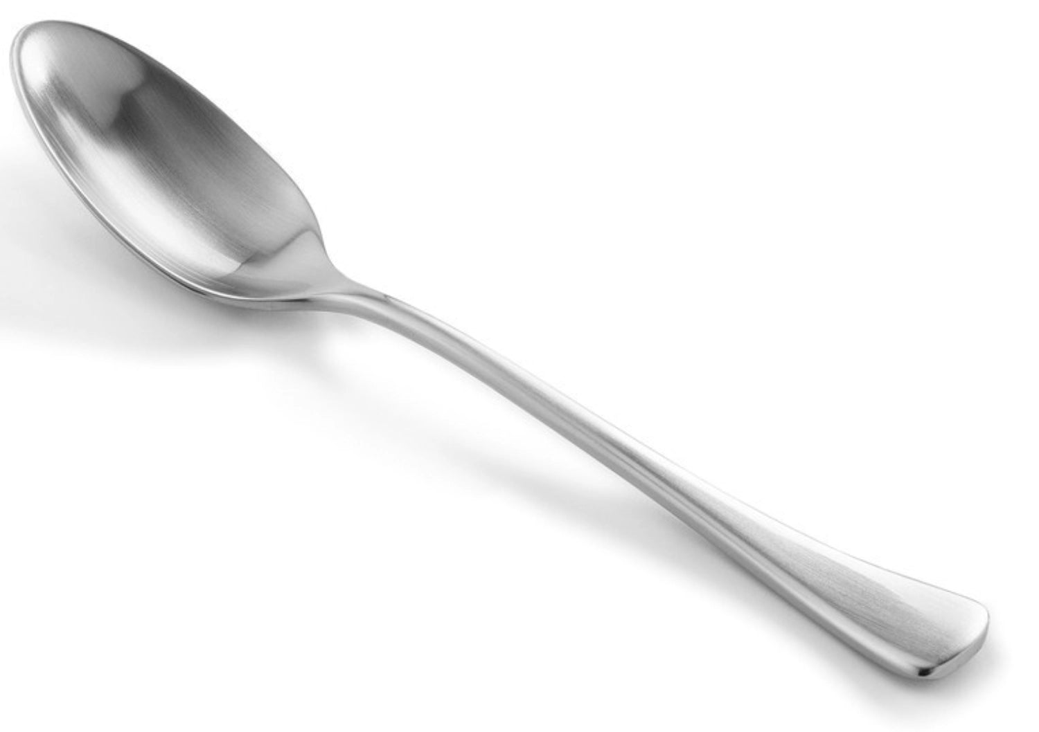 Hochwertiger Arles Dessertlöffel aus mattem Edelstahl von Revol. Perfekt für festliche Anlässe und den täglichen Genuss von süßen Speisen.