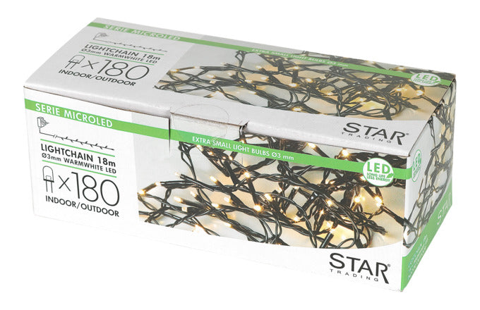 STAR TRADING Lichterkette Micro LED 18 m 180 Lämpchen IP44 schwarzes Kabel in präsentiert im Onlineshop von KAQTU Design AG. Lampenkette ist von STAR TRADING