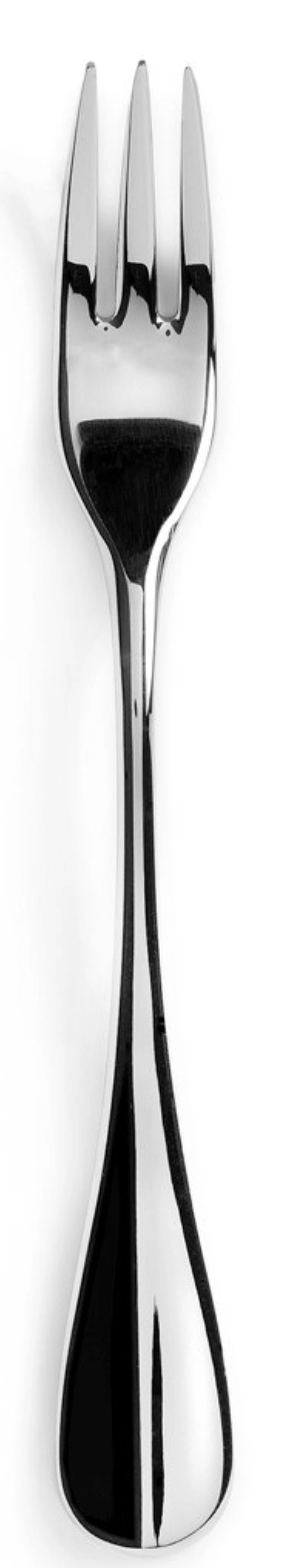 Elegante Beaune Austern-/Cocktailgabel aus glänzendem Edelstahl von Revol, ideal für stilvolle Anlässe und Meeresfrüchte-Genuss.